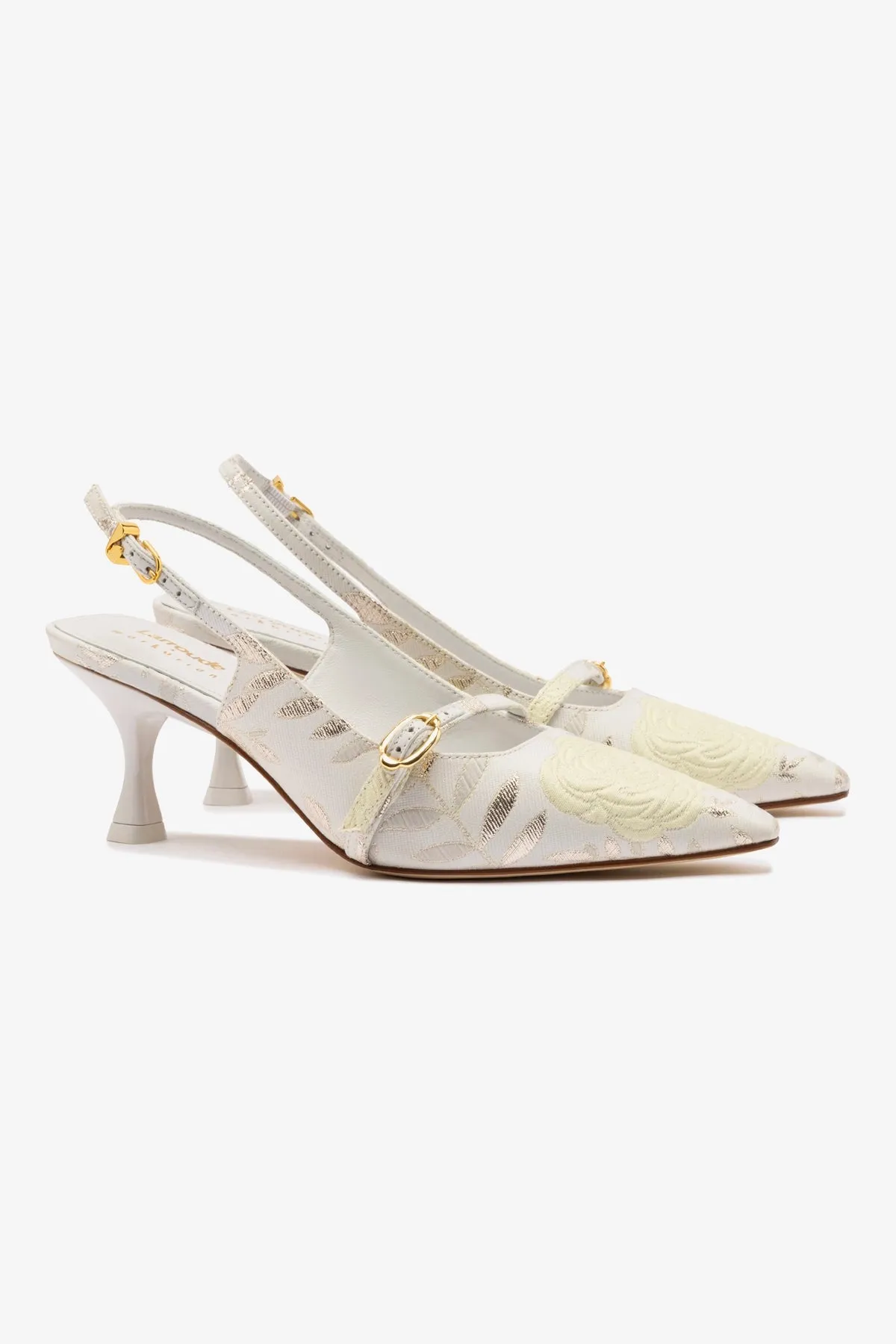Larroud?? x Markarian Ines Pump In Yvette Ivory Brocade