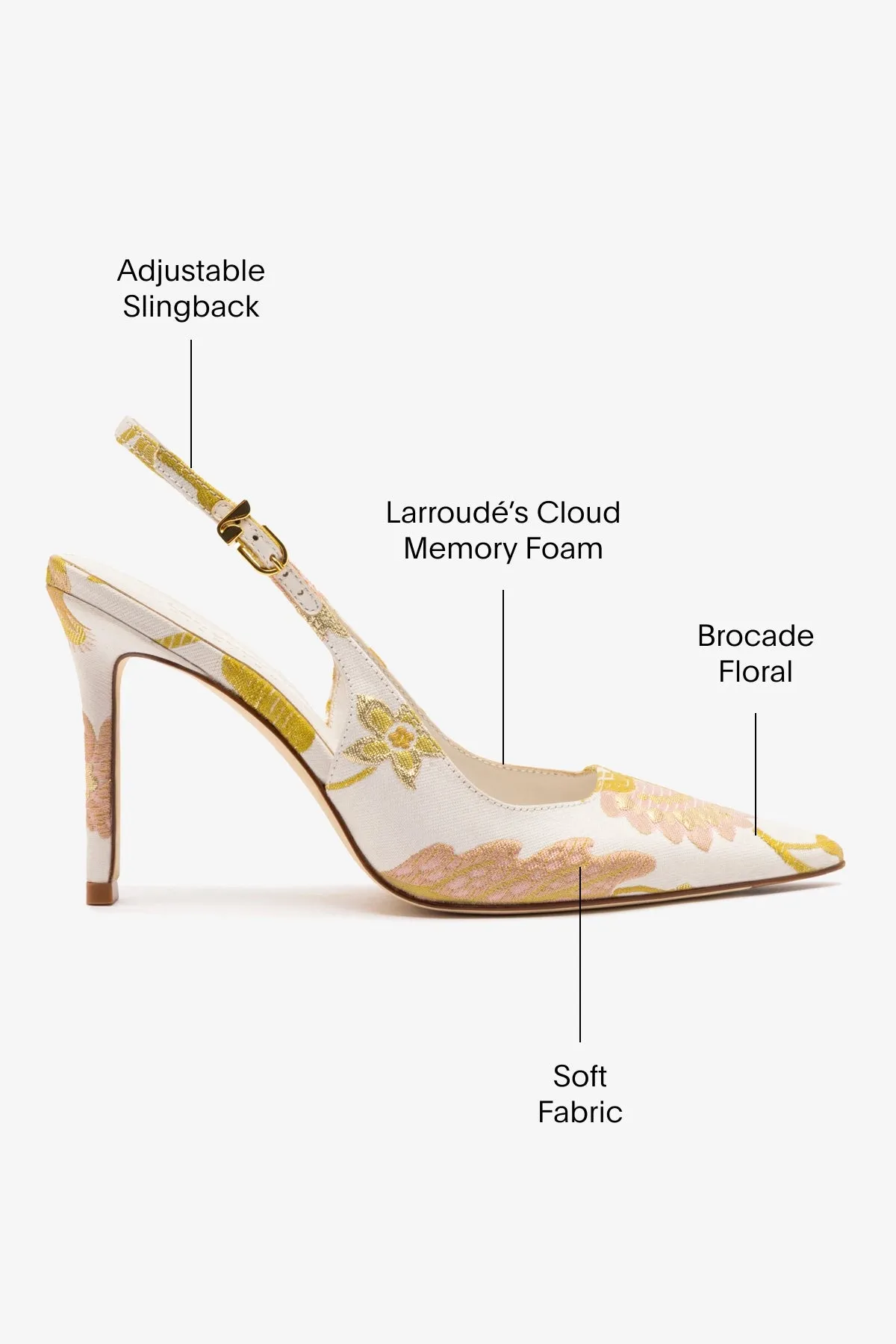 Larroud?? x Markarian Kaitlan Pump In Yvette Floral Brocade
