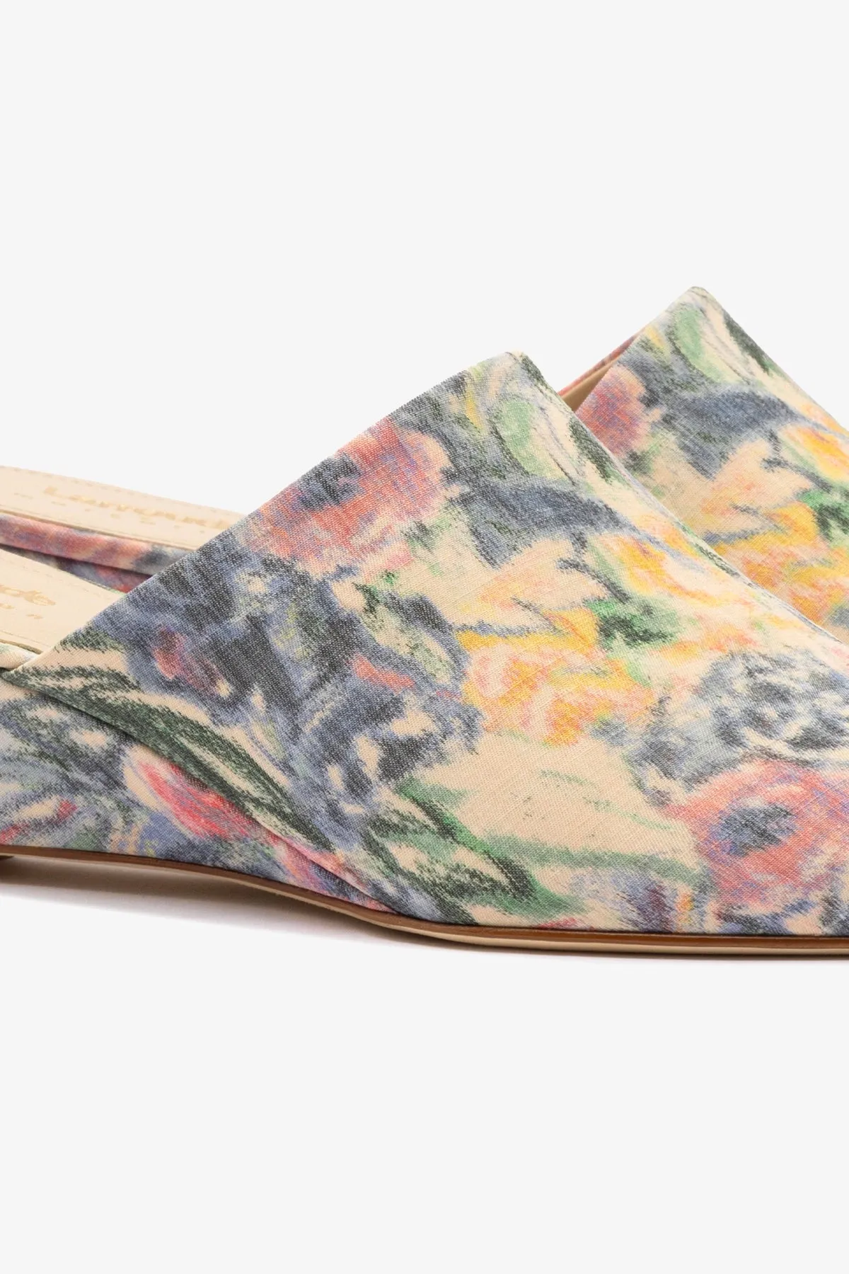 Larroud?? x Markarian Venice Wedge In Ash Blue Floral Demetra