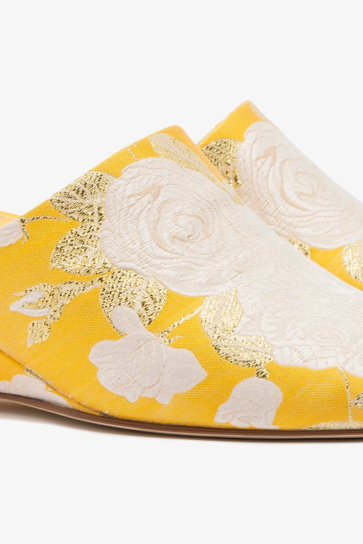 Larroud?? x Markarian Venice Wedge In Yellow Floral Brocade