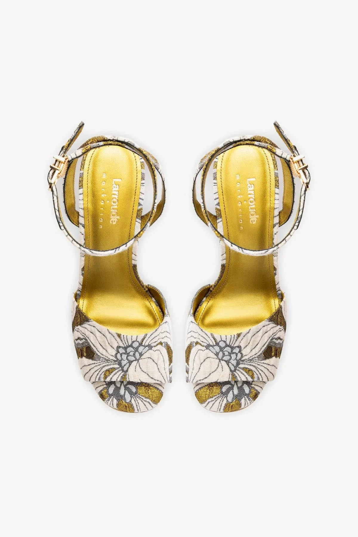 Larroud?? x Markarian Wedge In Gold Floral Dutel