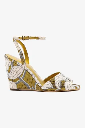 Larroud?? x Markarian Wedge In Gold Floral Dutel