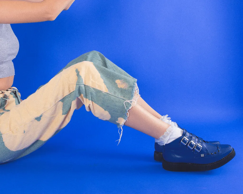 Lazuli Blue TUKskin? 3-Buckle Pointed Creeper Boot