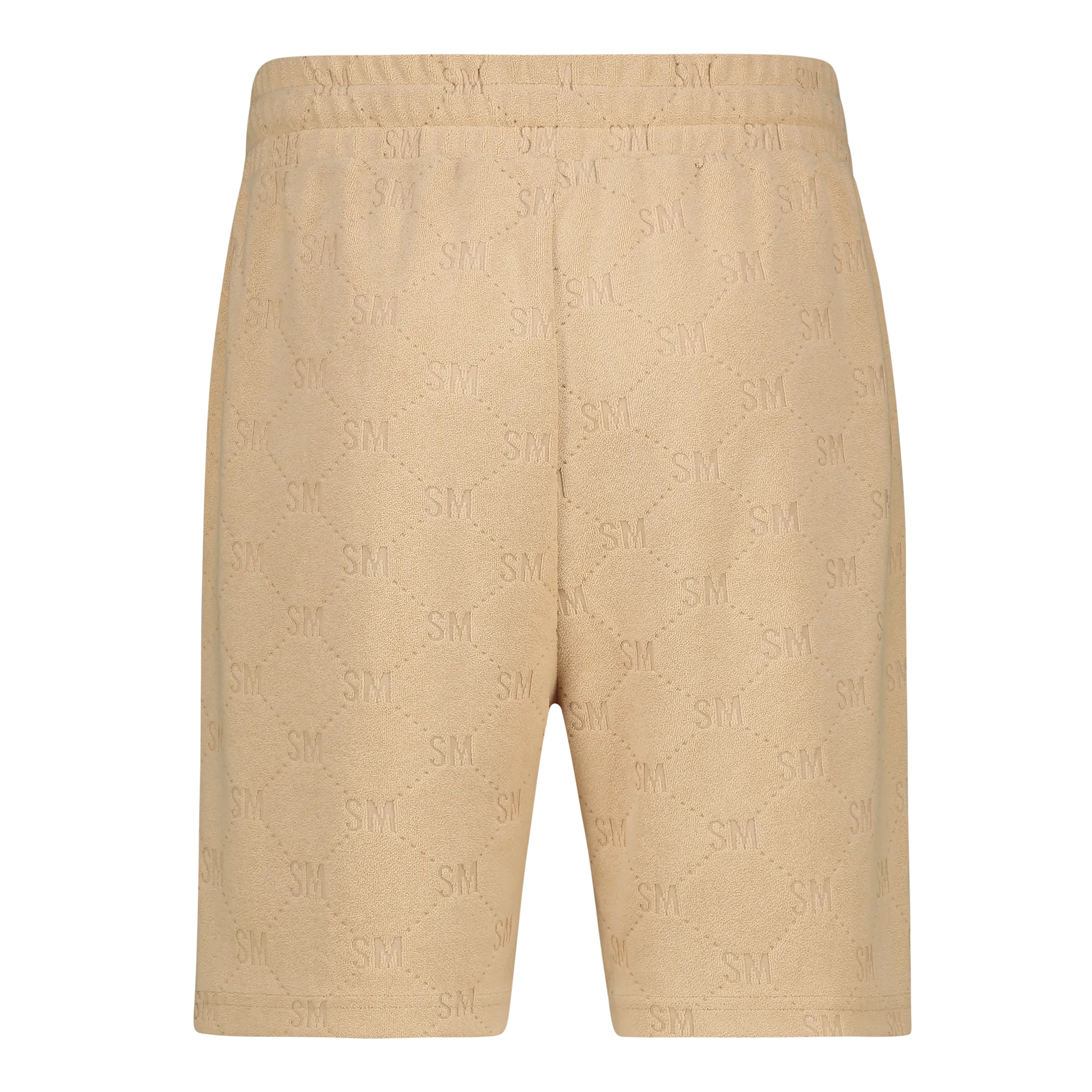 LUIS DARK STONE EMBOSSED JOGGER SHORTS