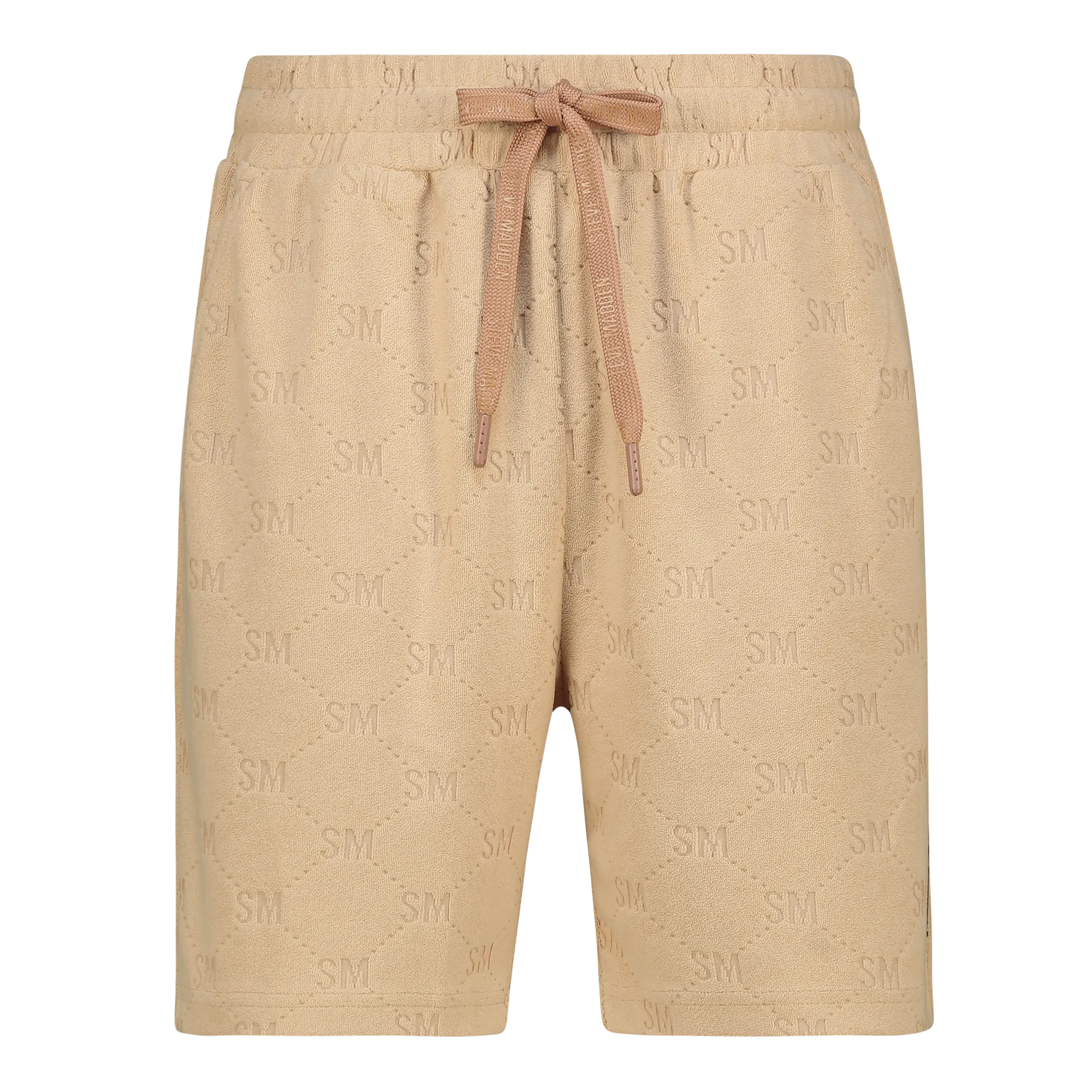 LUIS DARK STONE EMBOSSED JOGGER SHORTS