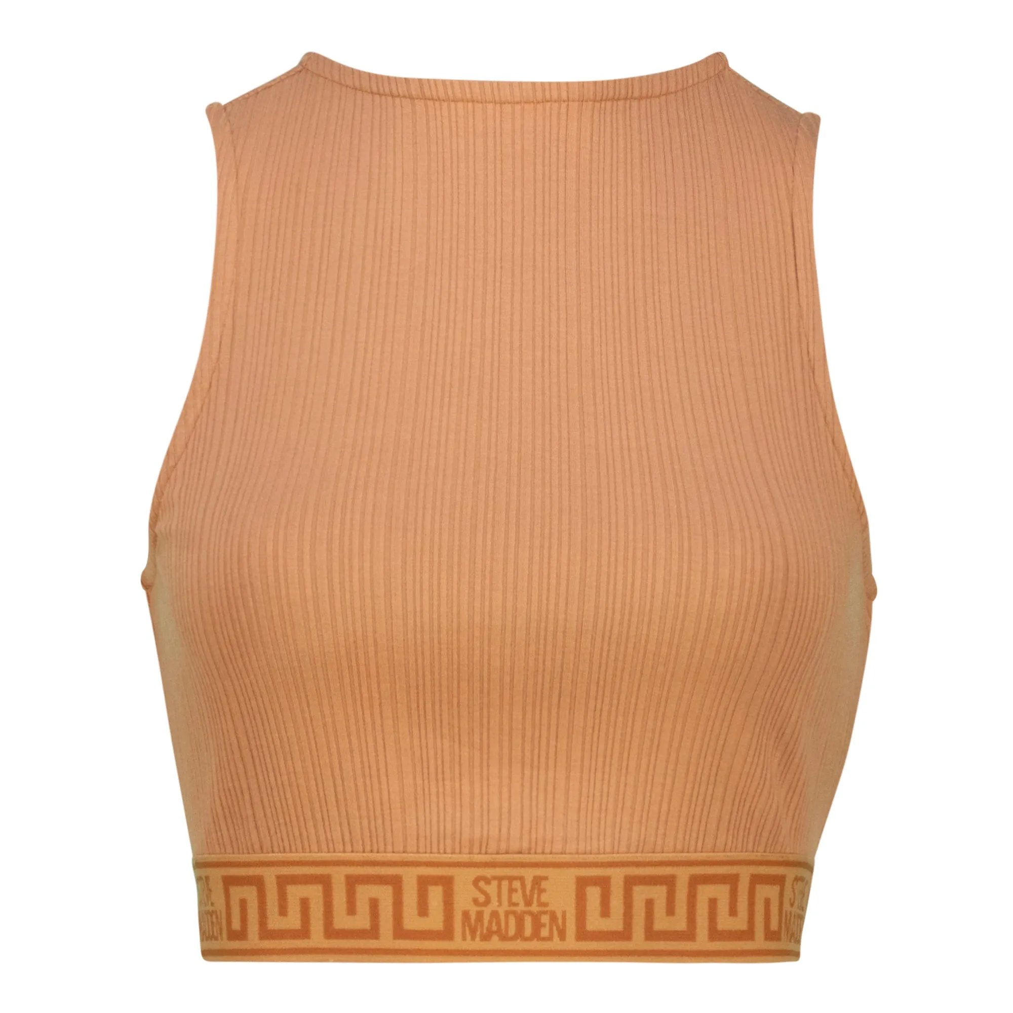 MABEL CINNAMON FITTED CROPPED TOP