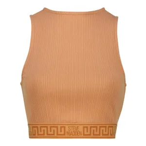 MABEL CINNAMON FITTED CROPPED TOP
