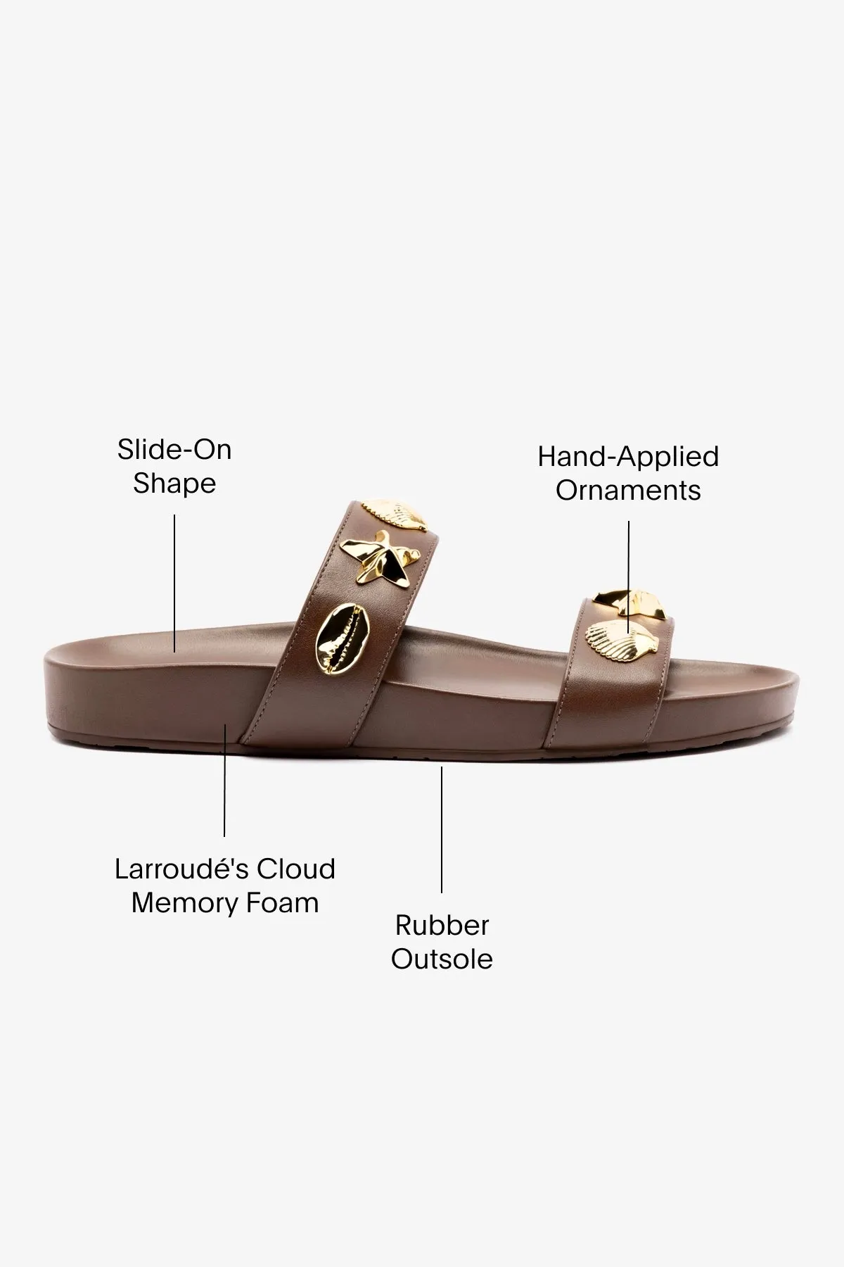 Madison Slide In Brown Leather
