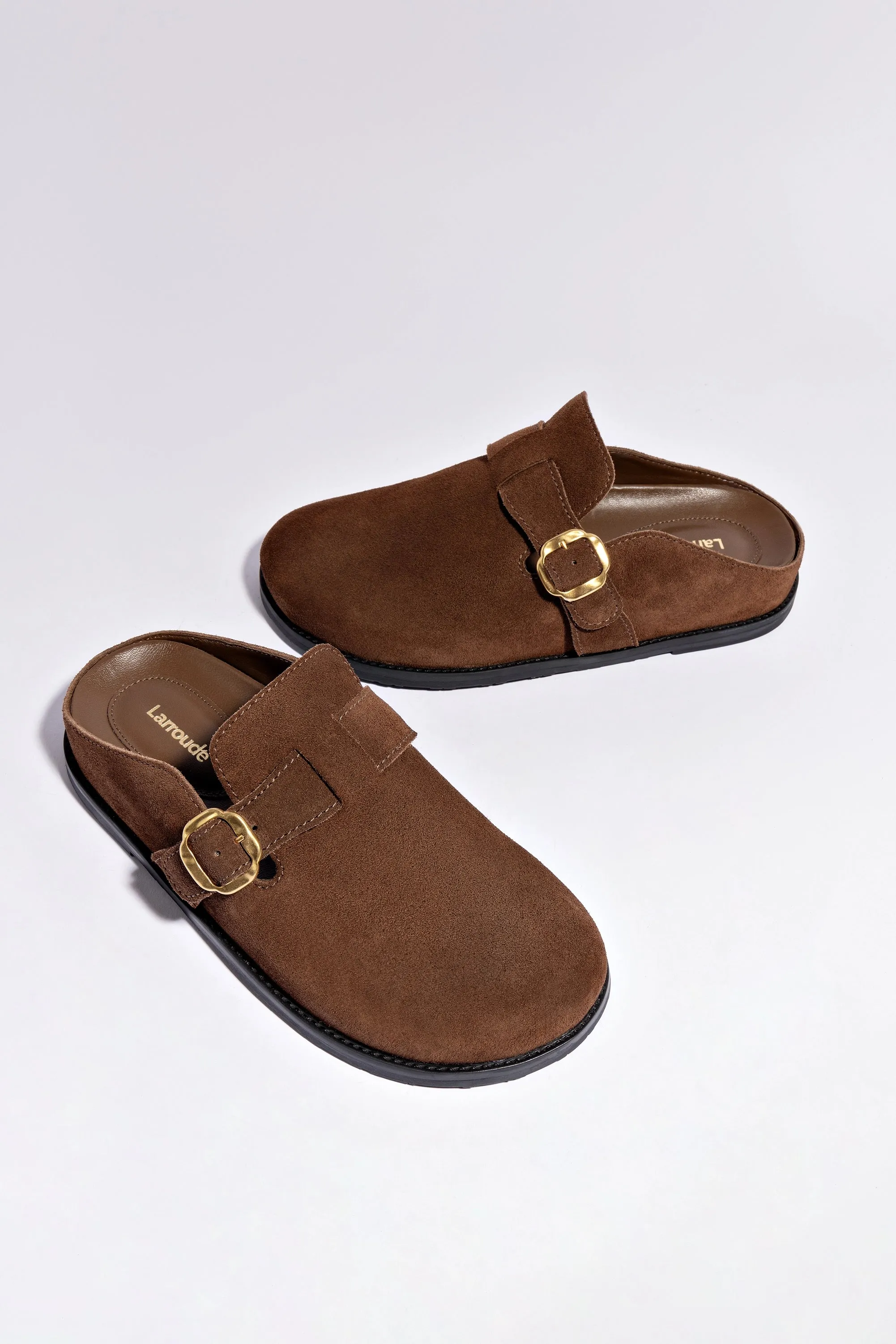 Milan Clog In Brown Suede