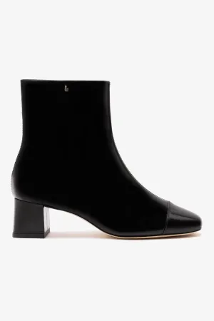 Mini Edie Boot In Black Box Leather