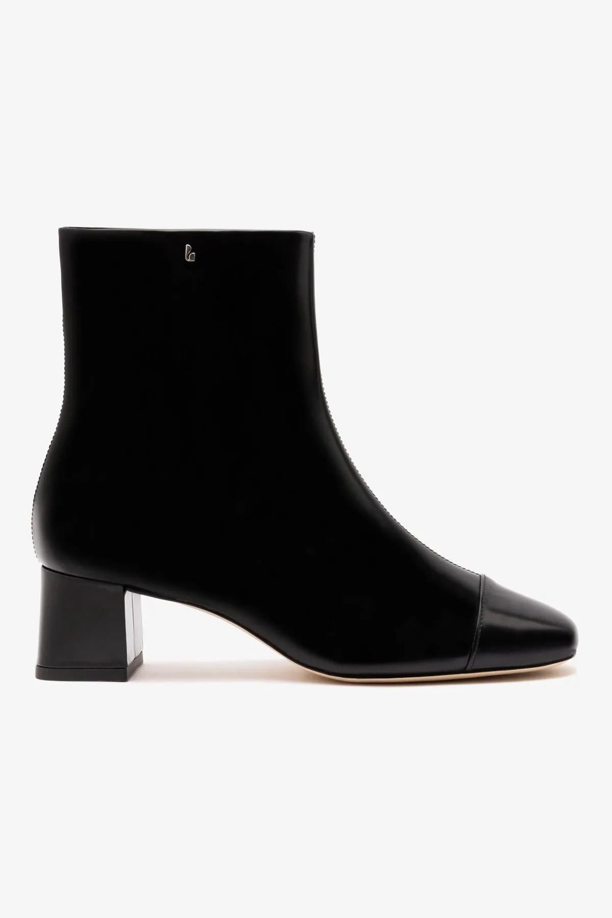 Mini Edie Boot In Black Box Leather