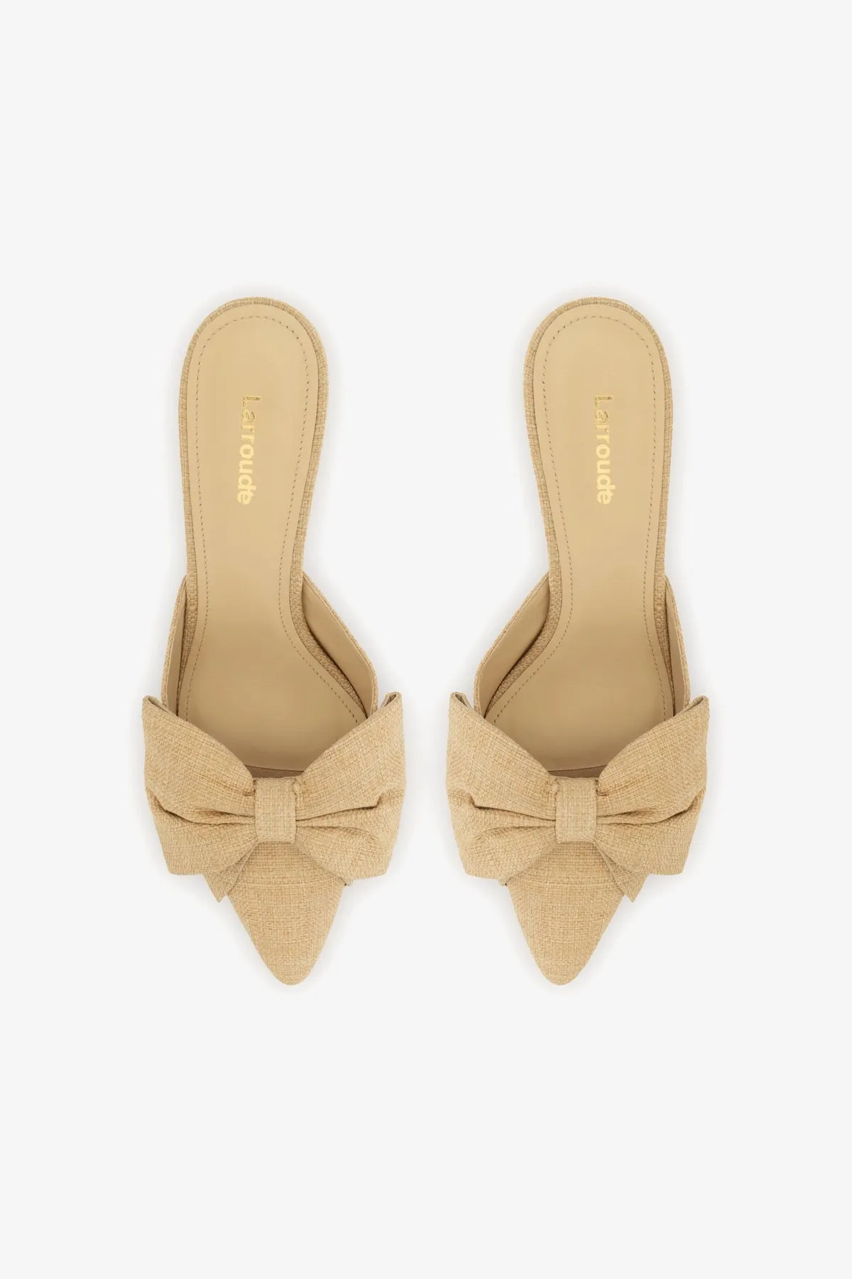 Mini Elle Pump In Beige Raffia