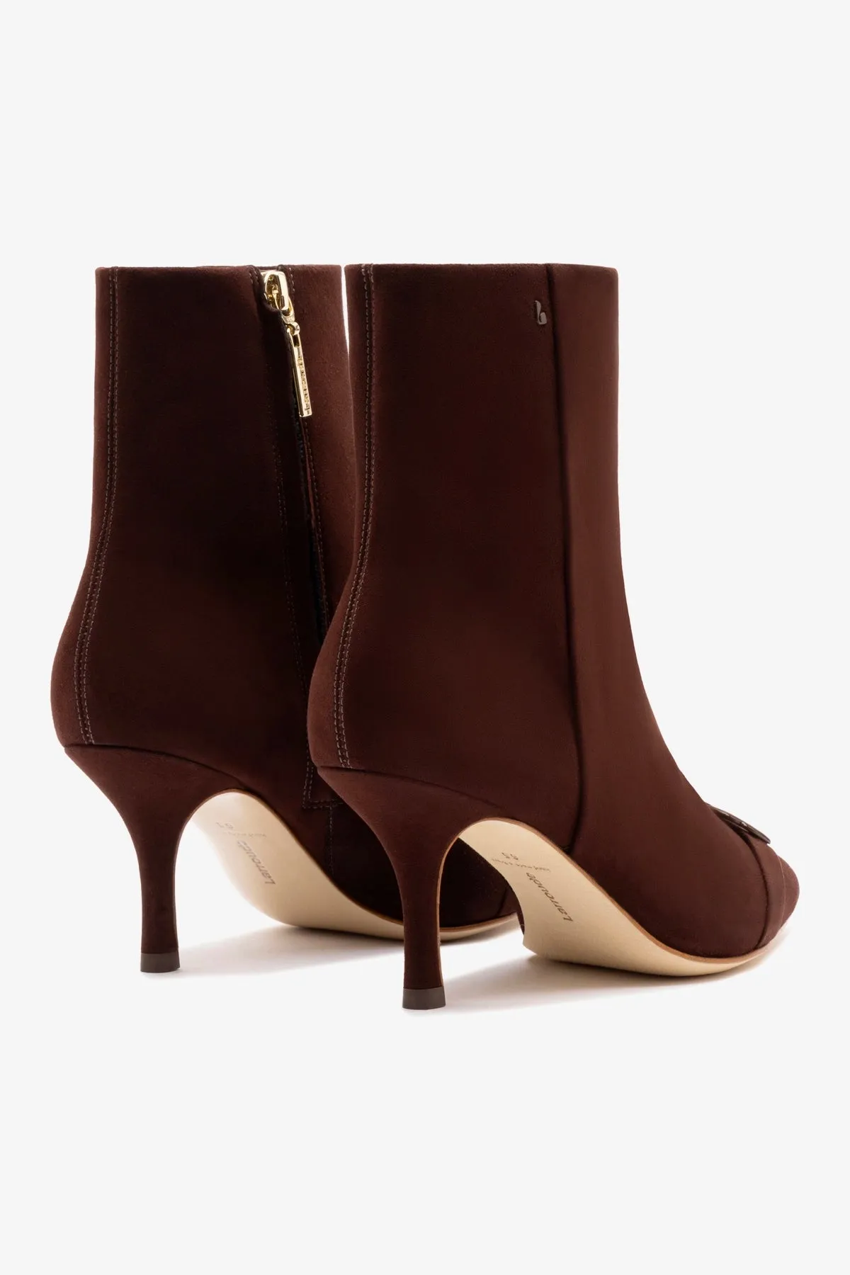 Mini Kate Boot In Brown Suede and Daisy Accent