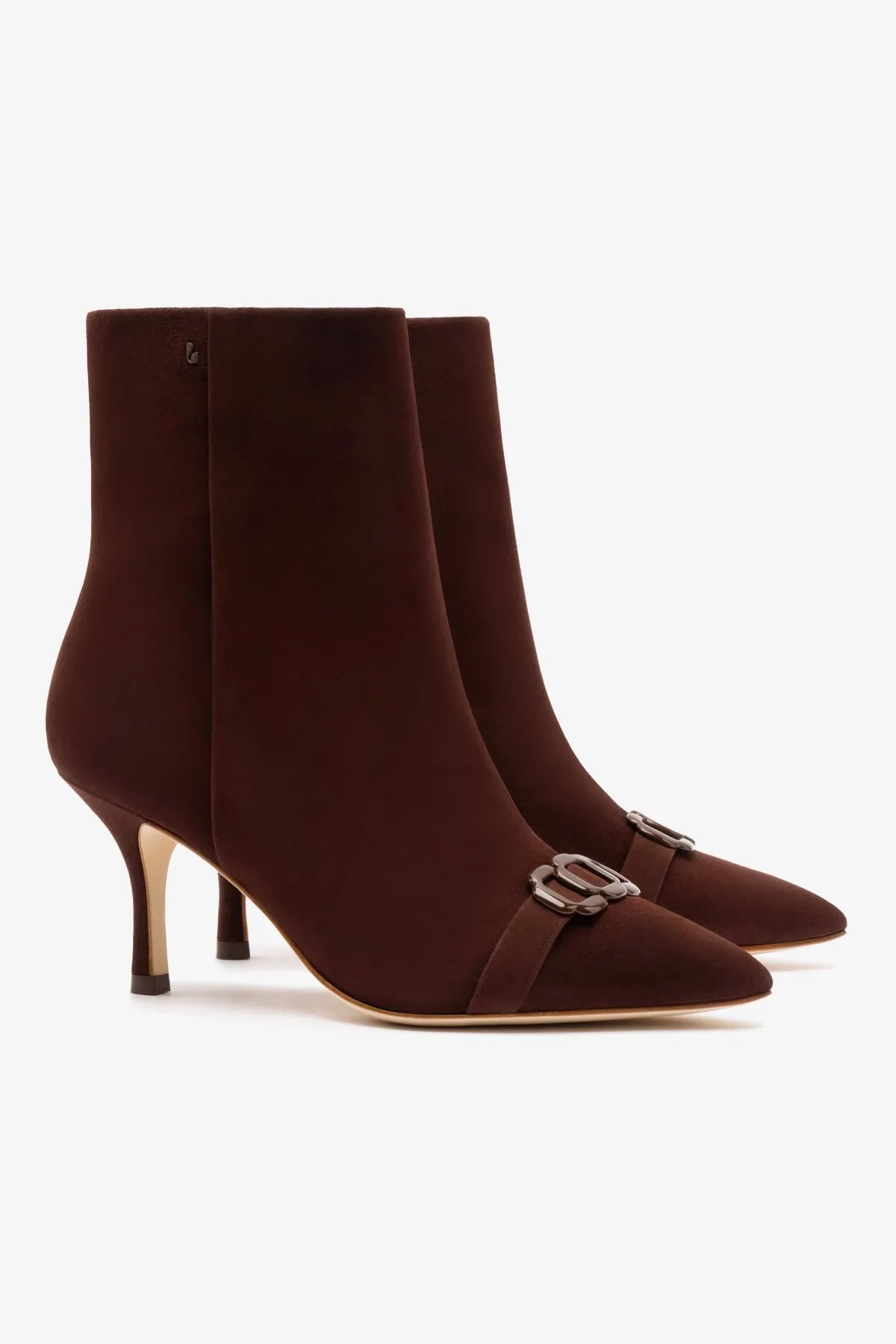 Mini Kate Boot In Brown Suede and Daisy Accent