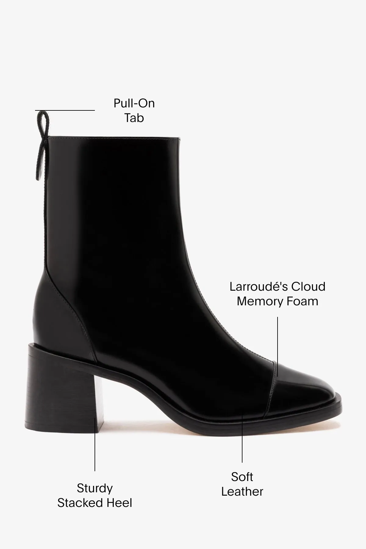 Mini Ricky Boot In Black Box Leather