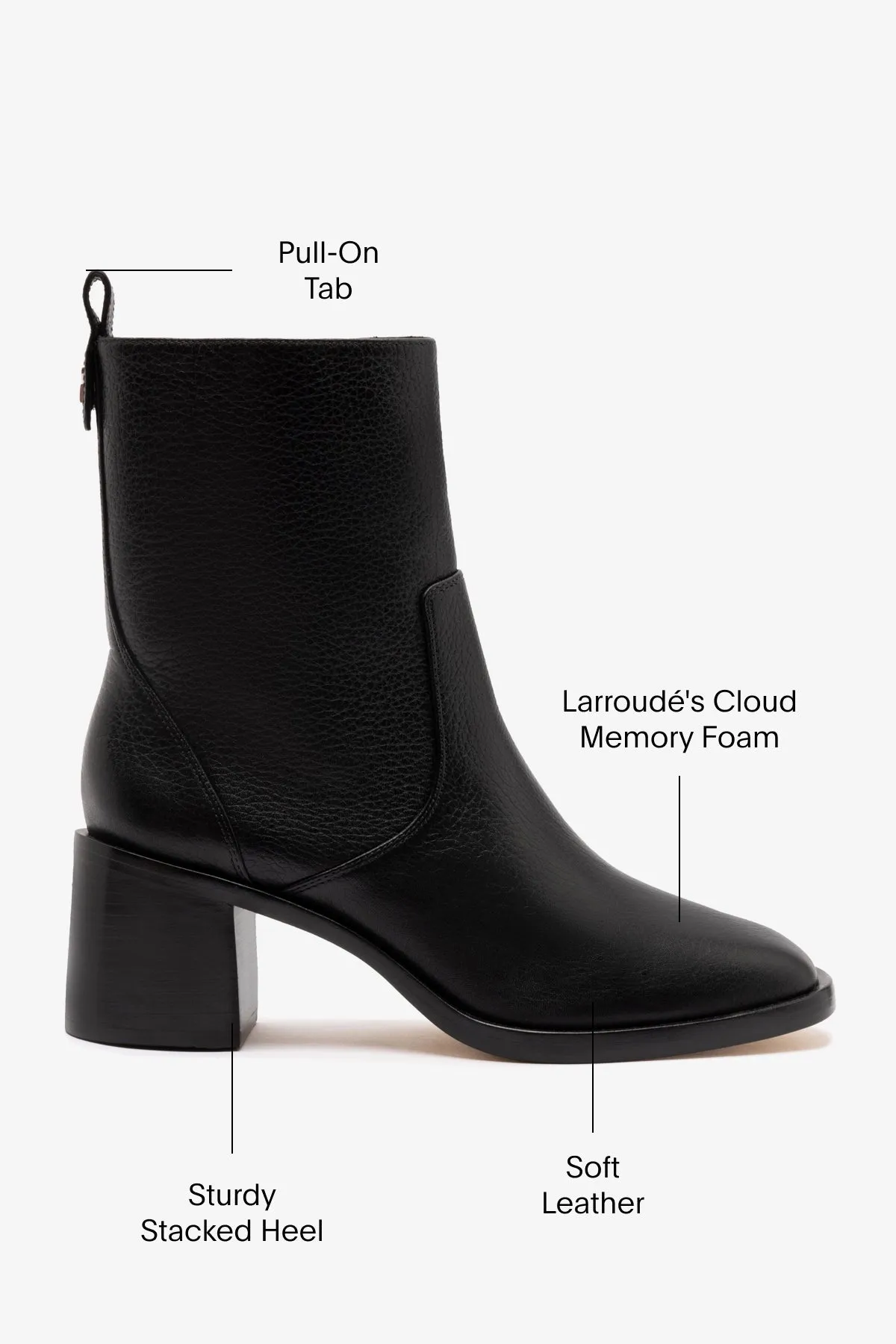 Mini Ricky Boot In Black Leather