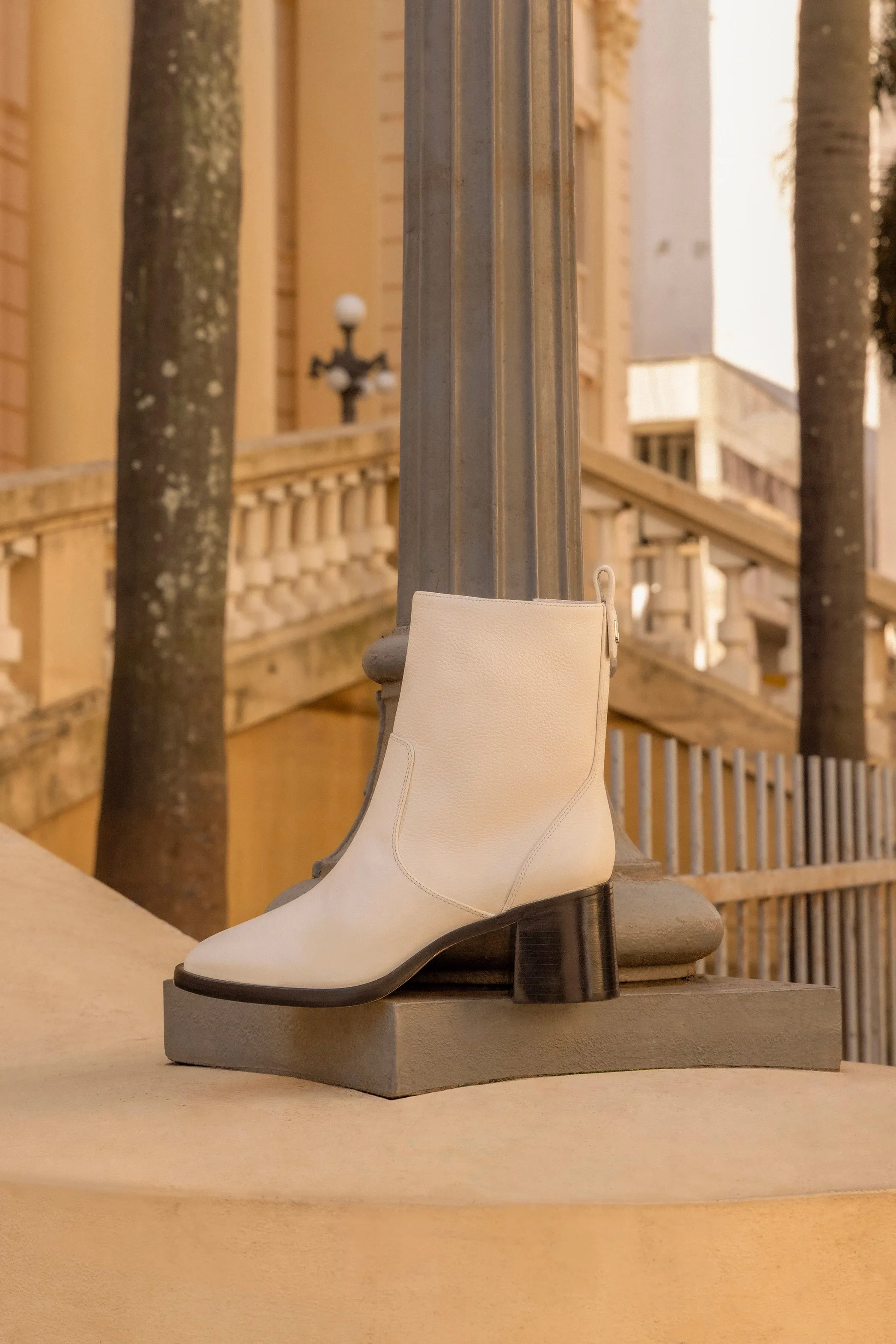 Mini Ricky Boot In Ivory Leather