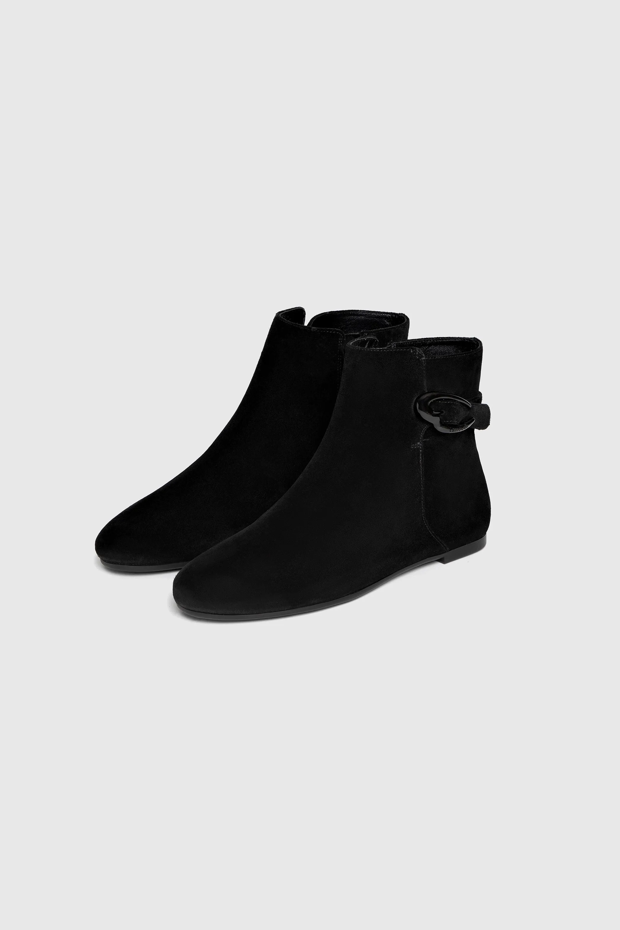 Mini Verona Boot In Black Suede