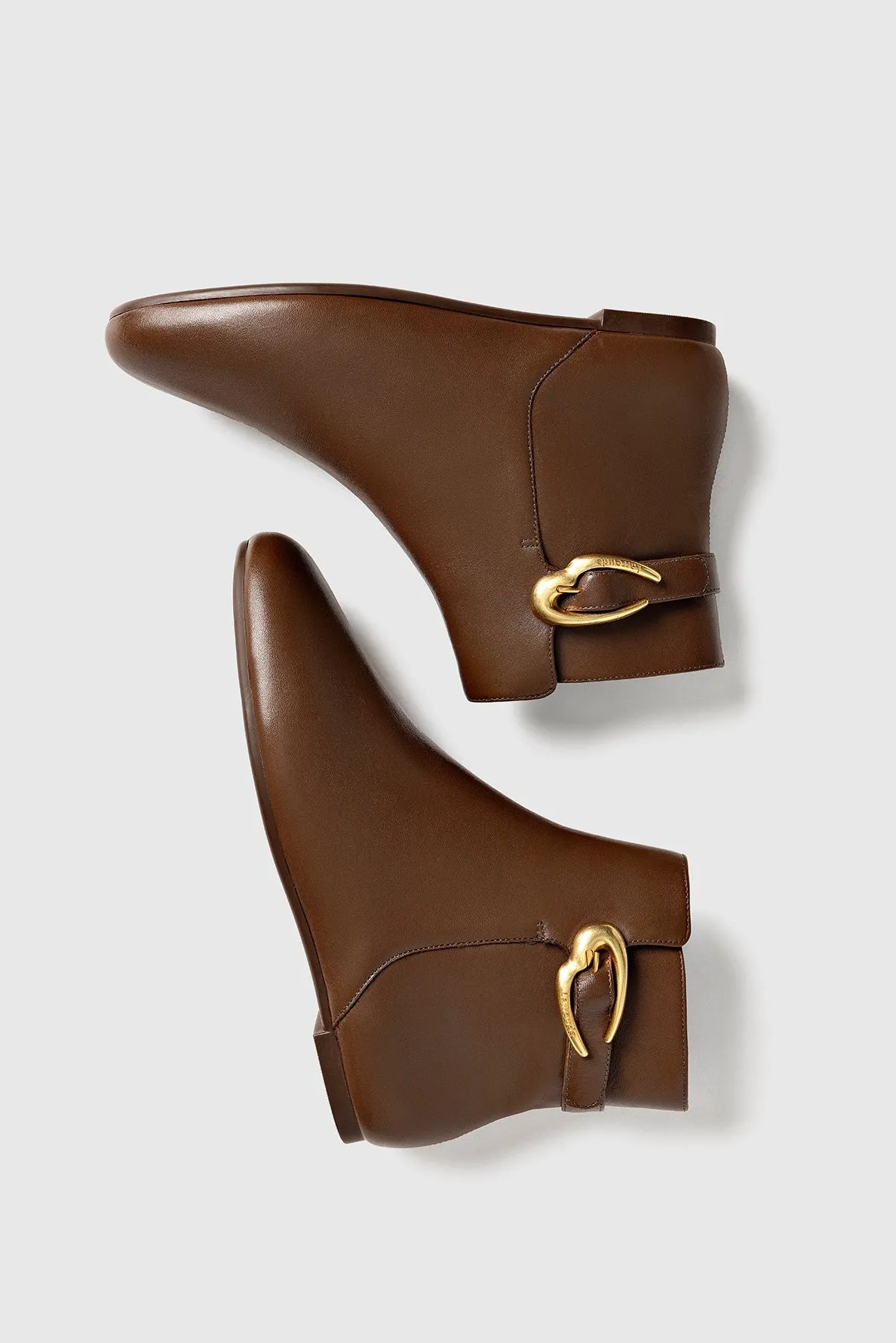Mini Verona Boot In Burnt Umber Leather