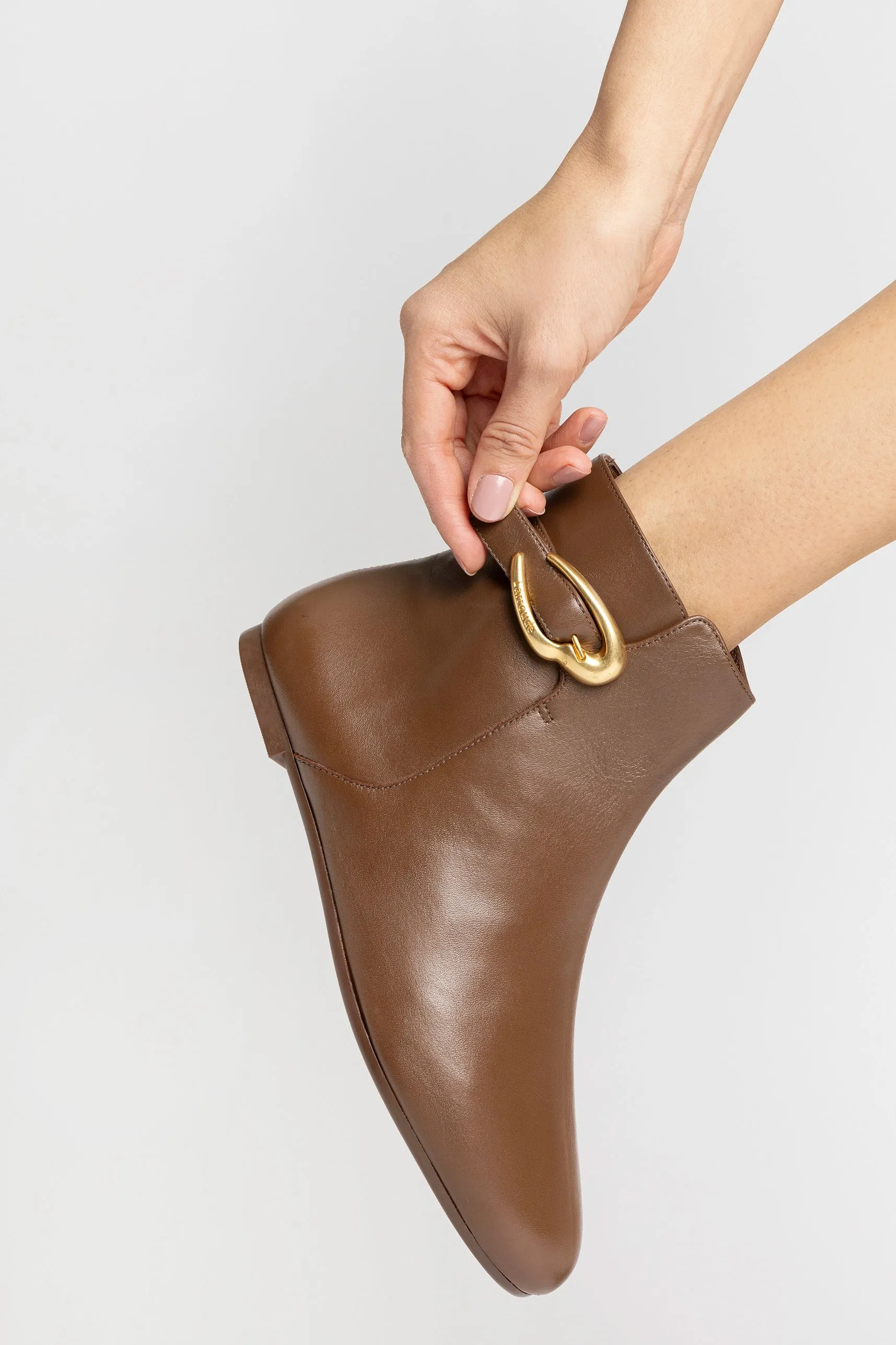 Mini Verona Boot In Burnt Umber Leather