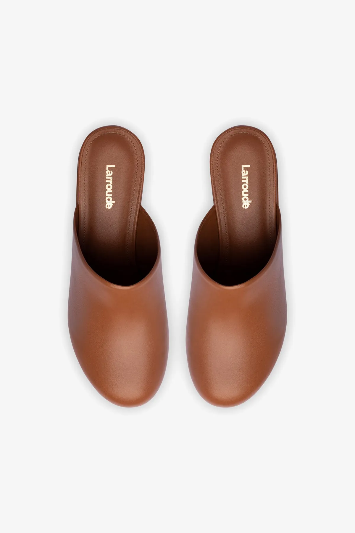 Miso Platform Clog In Caramel Leather
