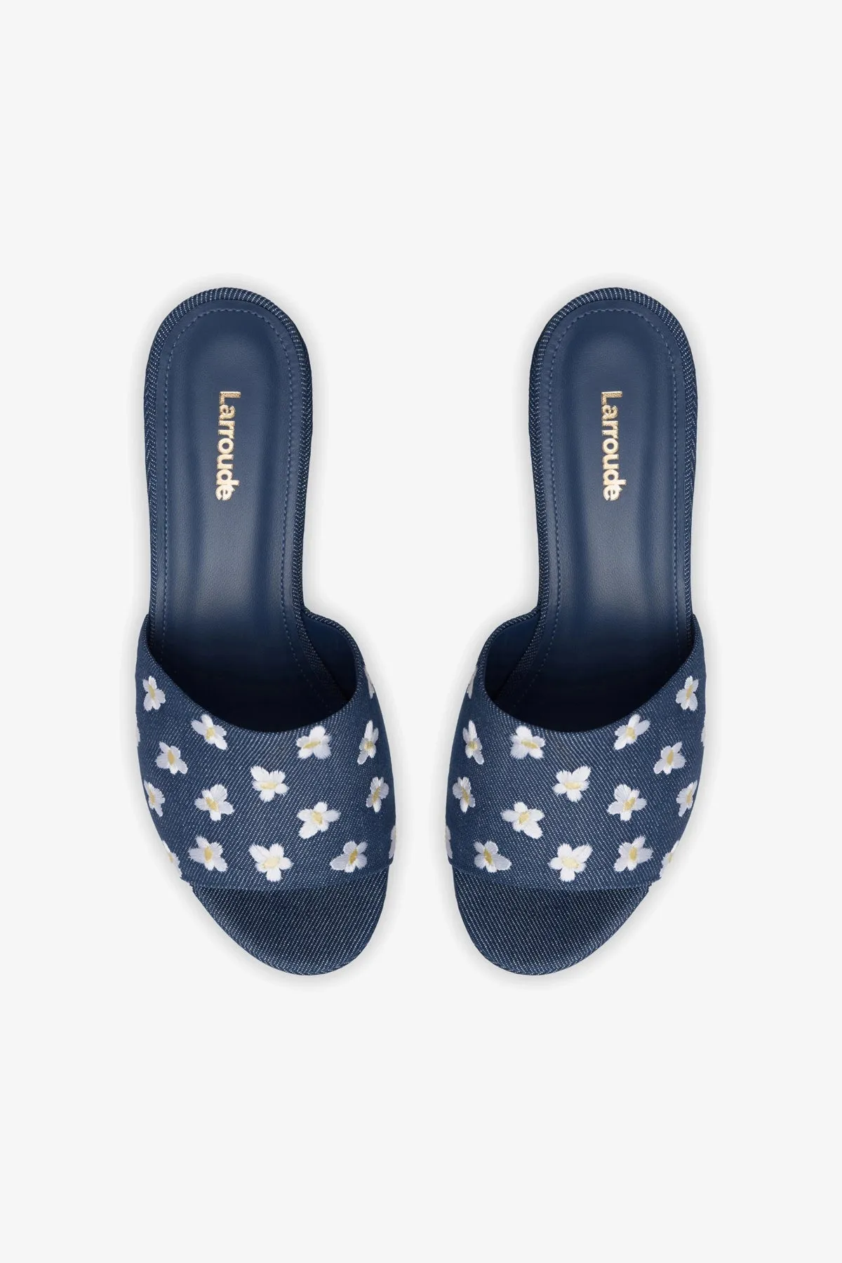 Miso Platform Sandal In Blue Denim