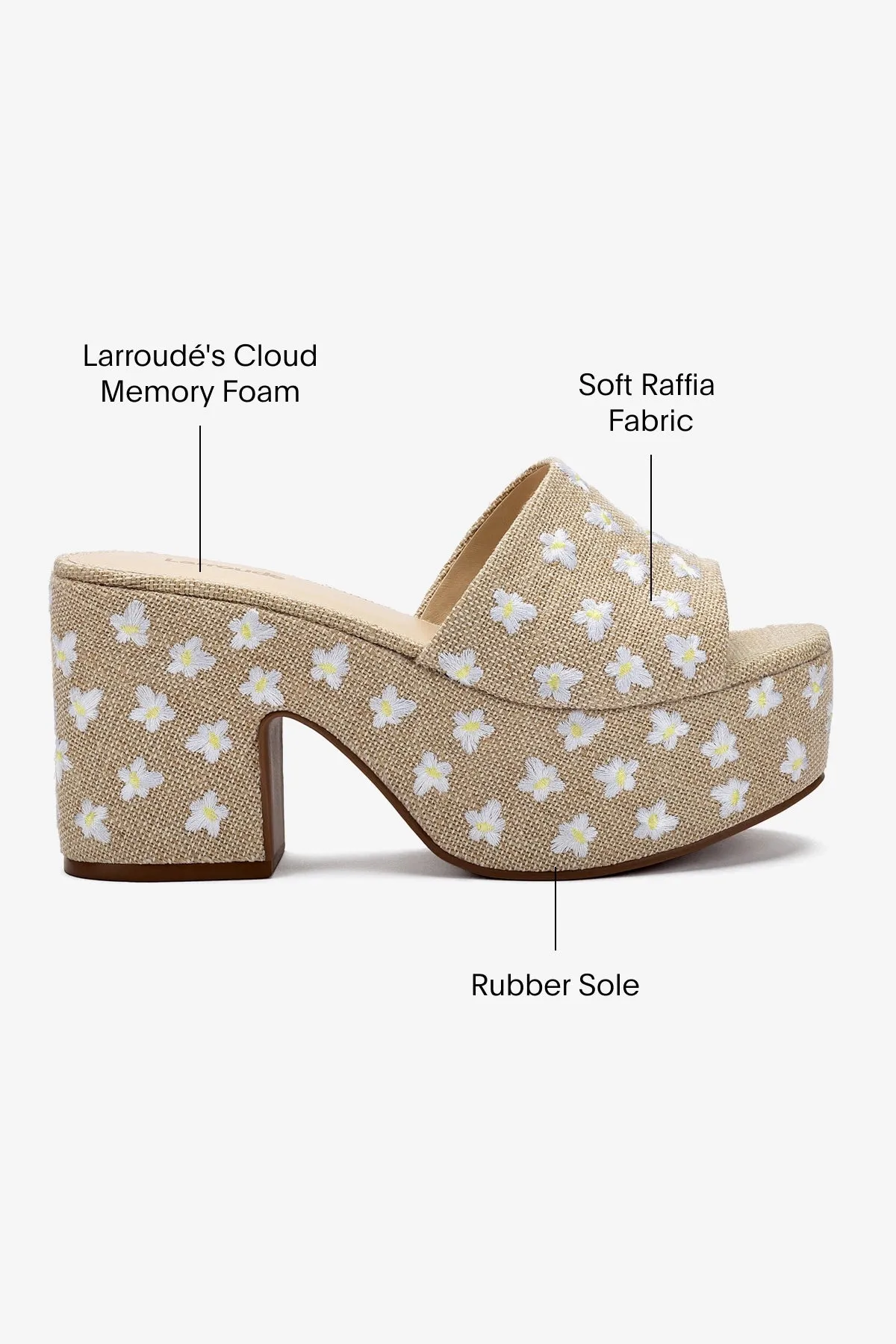 Miso Platform Sandal In Raw Linen