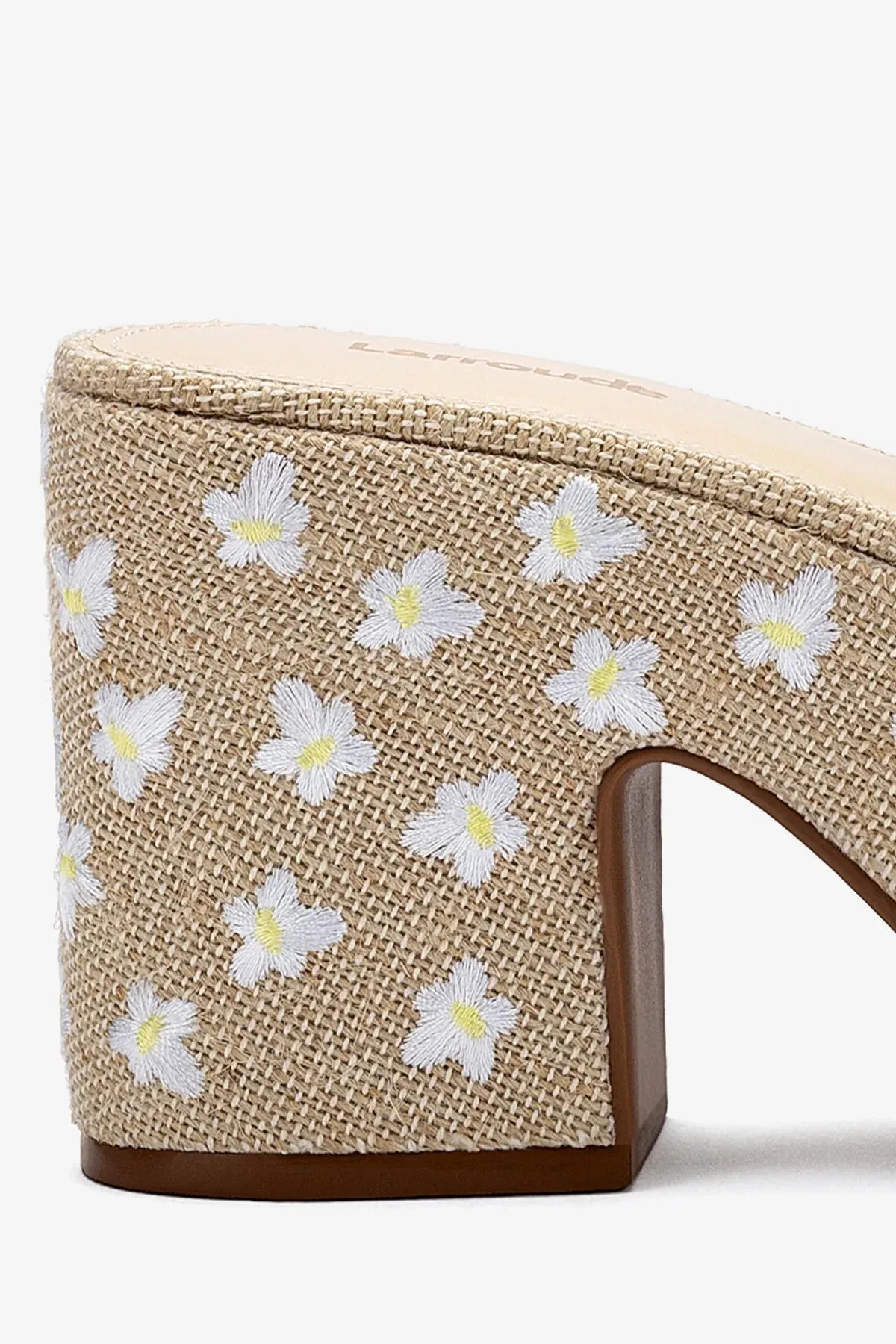 Miso Platform Sandal In Raw Linen
