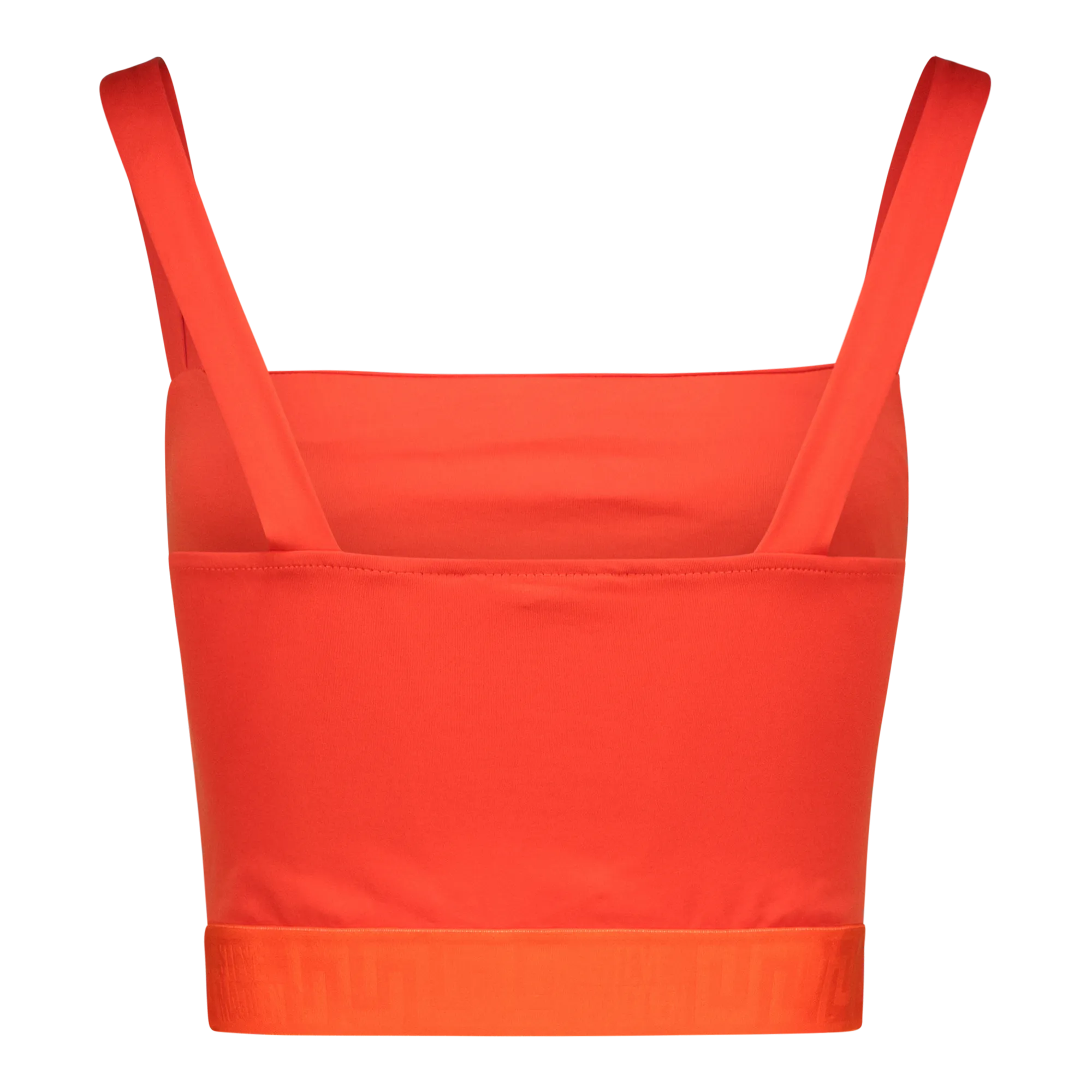 NADIA TANGERINE SQUARE NECK CROPPED TOP
