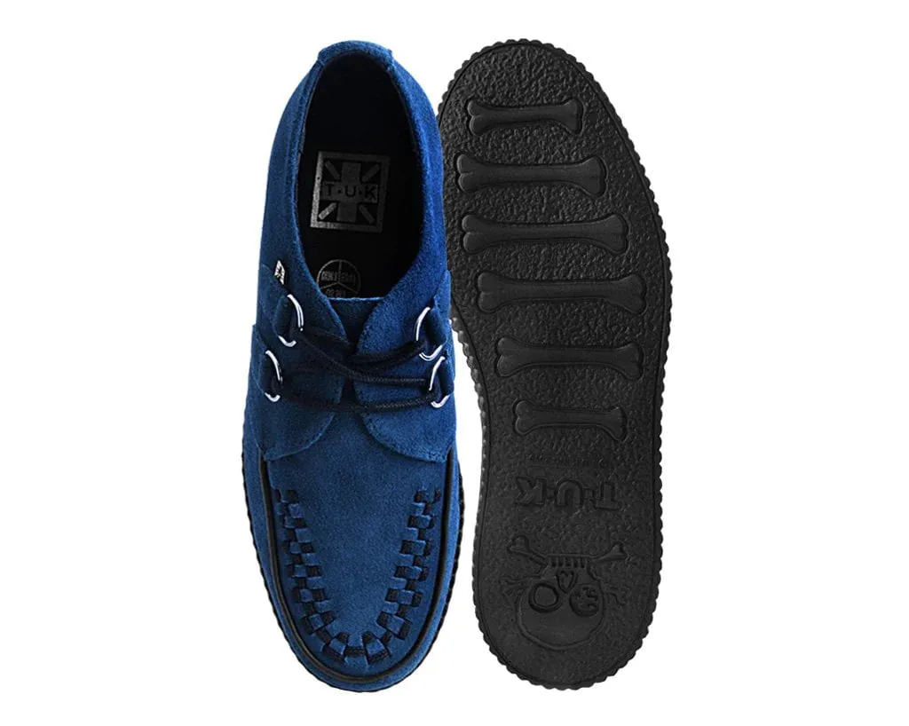 Navy Suede Viva Low D-Ring Interlace Creeper