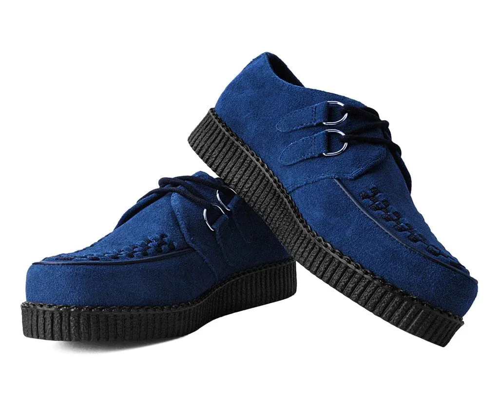 Navy Suede Viva Low D-Ring Interlace Creeper