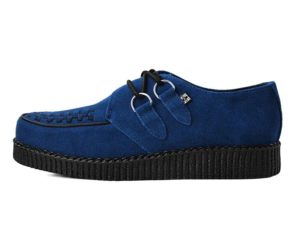 Navy Suede Viva Low D-Ring Interlace Creeper