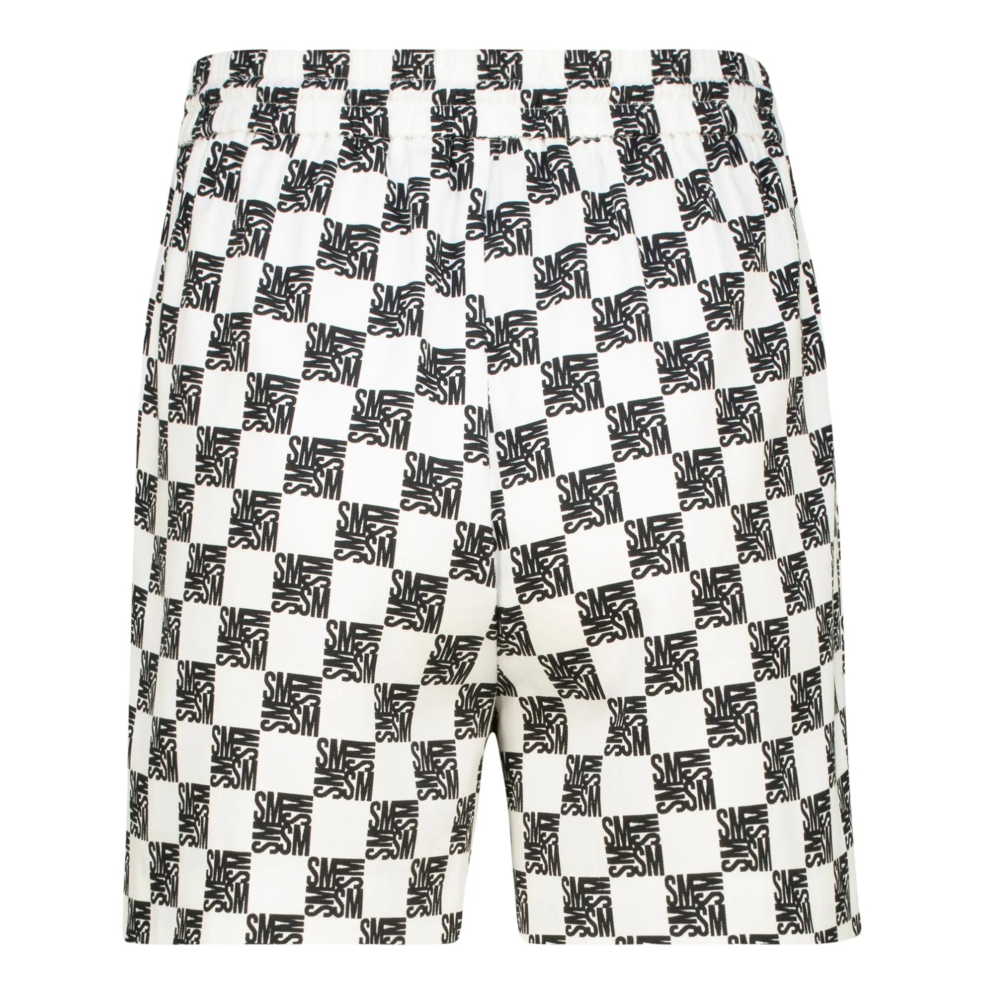 NOVA BLACK WHITE ALLOVER PRINTED SHORTS