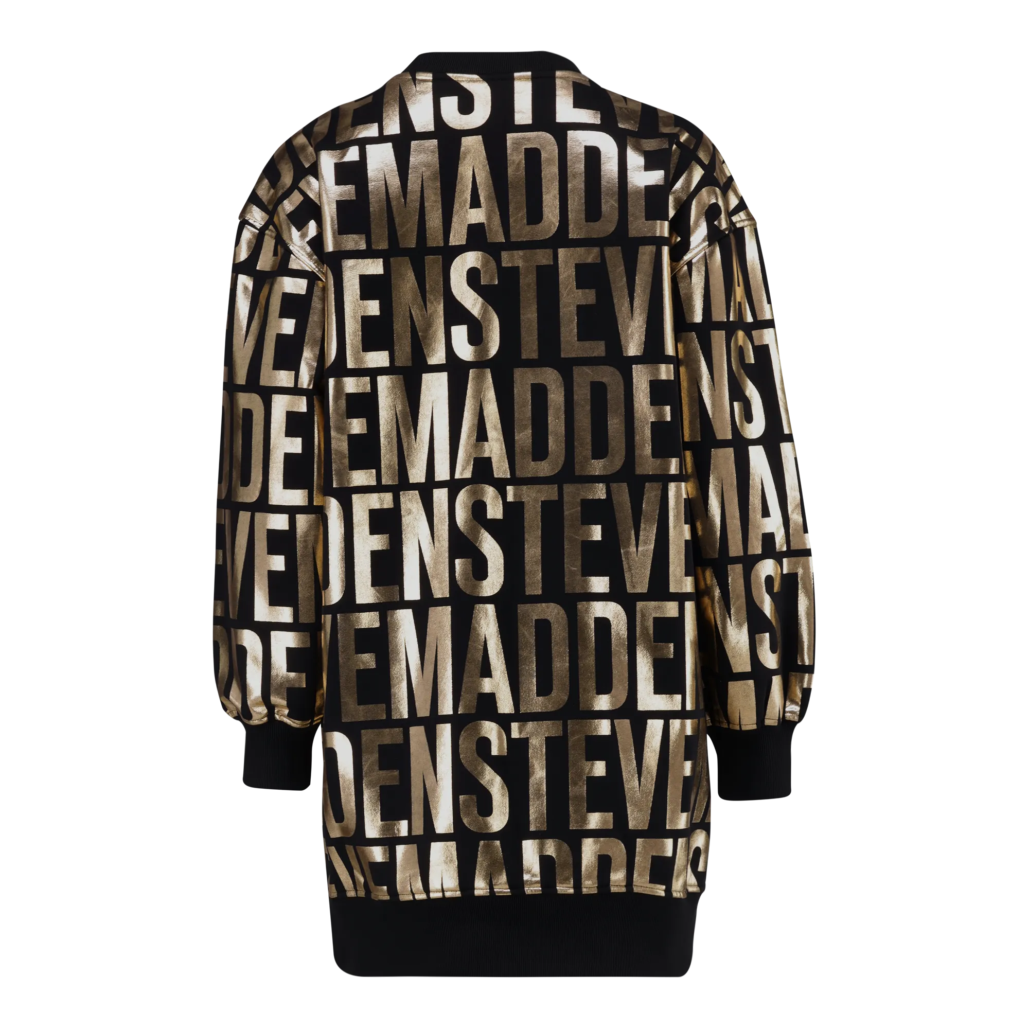 NTOMZ BLACK GOLD OVERISZED SWEAT DRESS