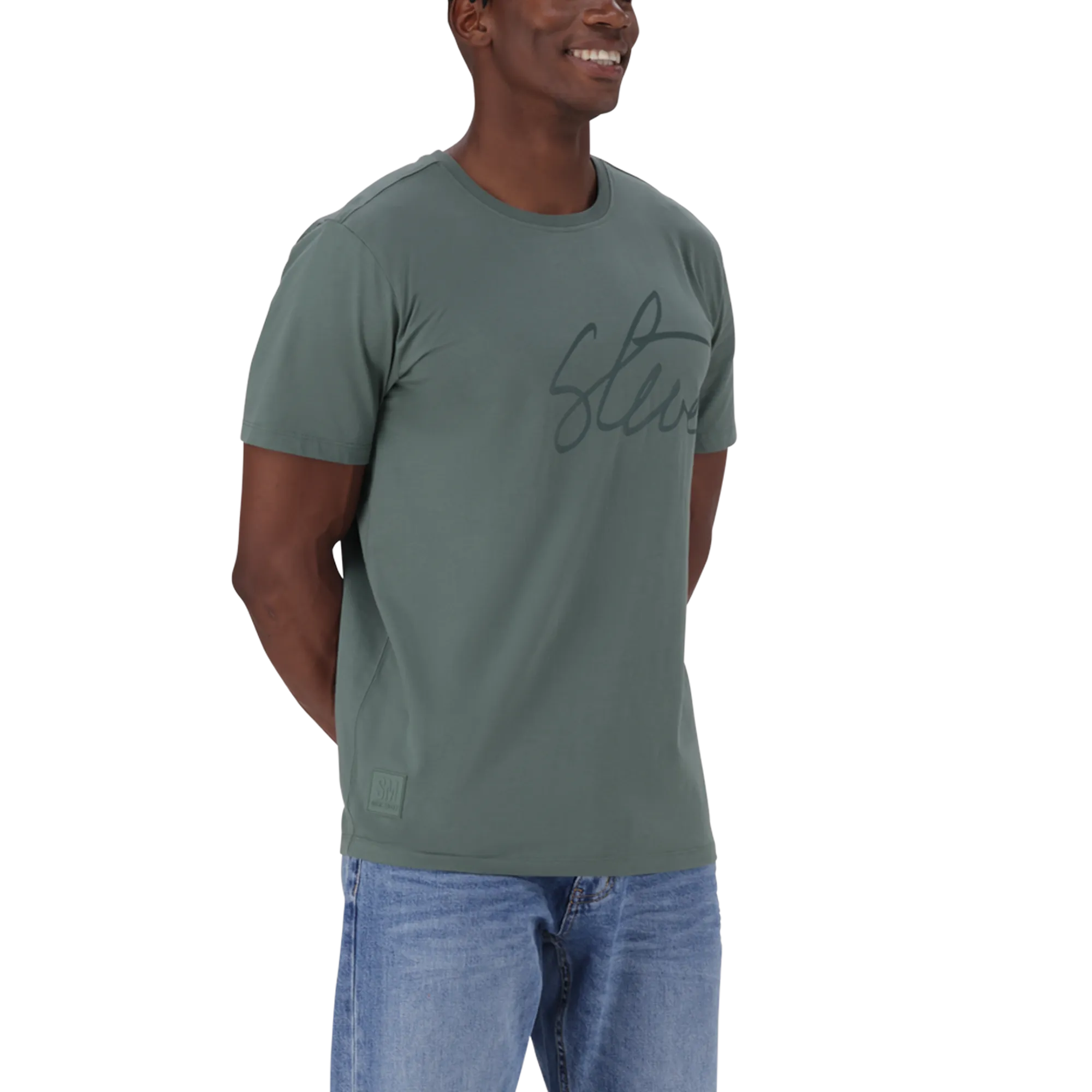 OMARI SAGE CREW NECK T-SHIRT