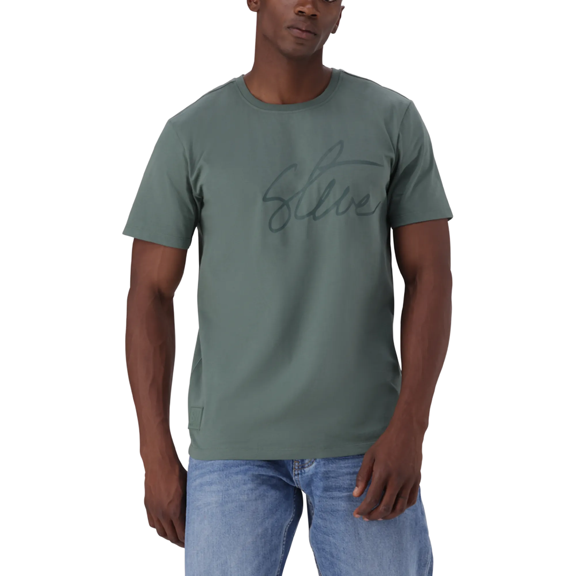 OMARI SAGE CREW NECK T-SHIRT
