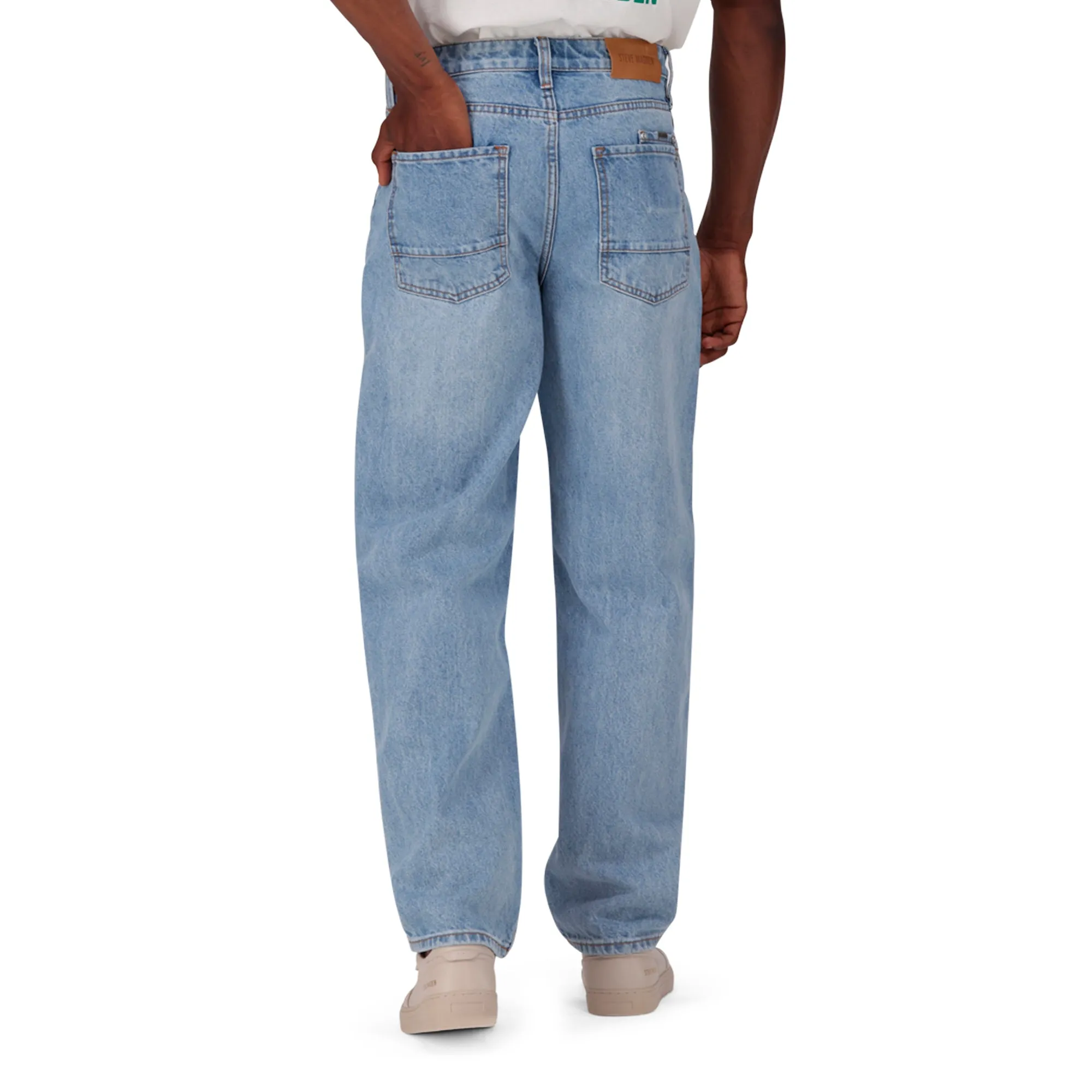 OSCAR MID BLUE STRAIGHT FIT MID WASH JEANS