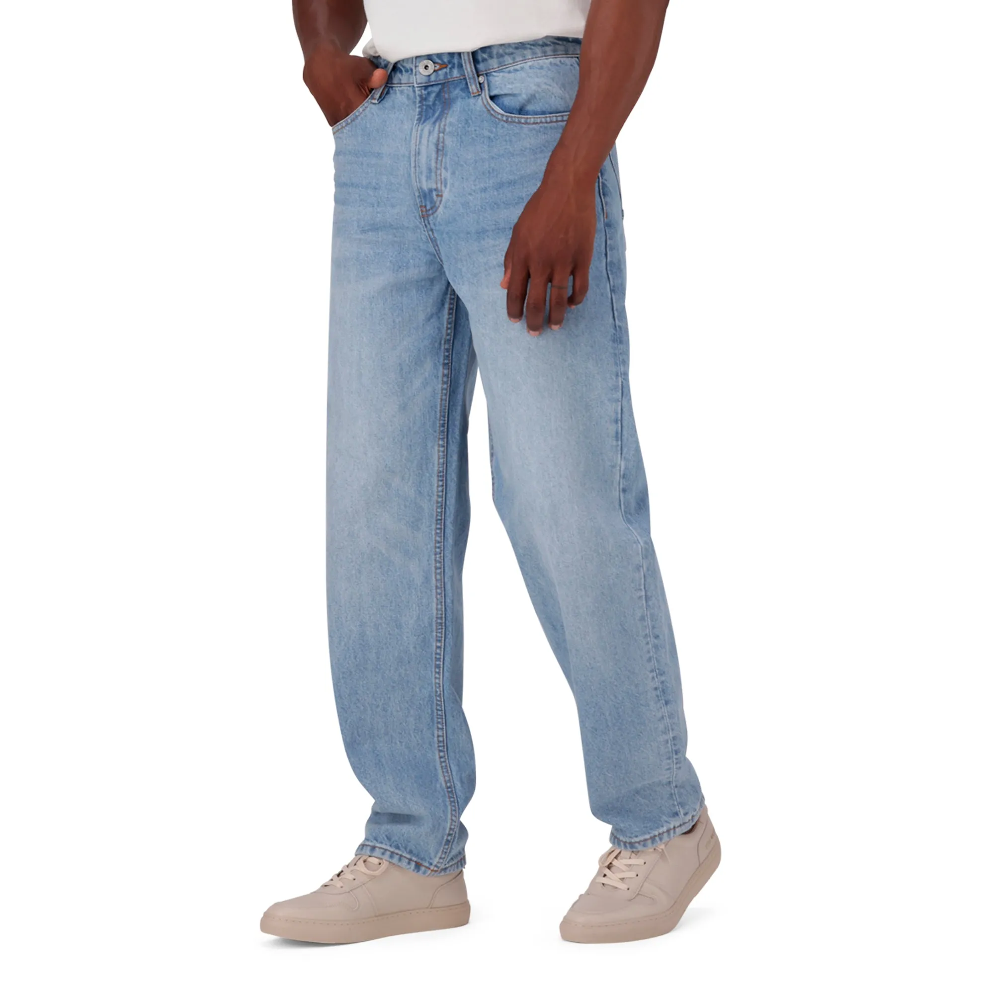 OSCAR MID BLUE STRAIGHT FIT MID WASH JEANS