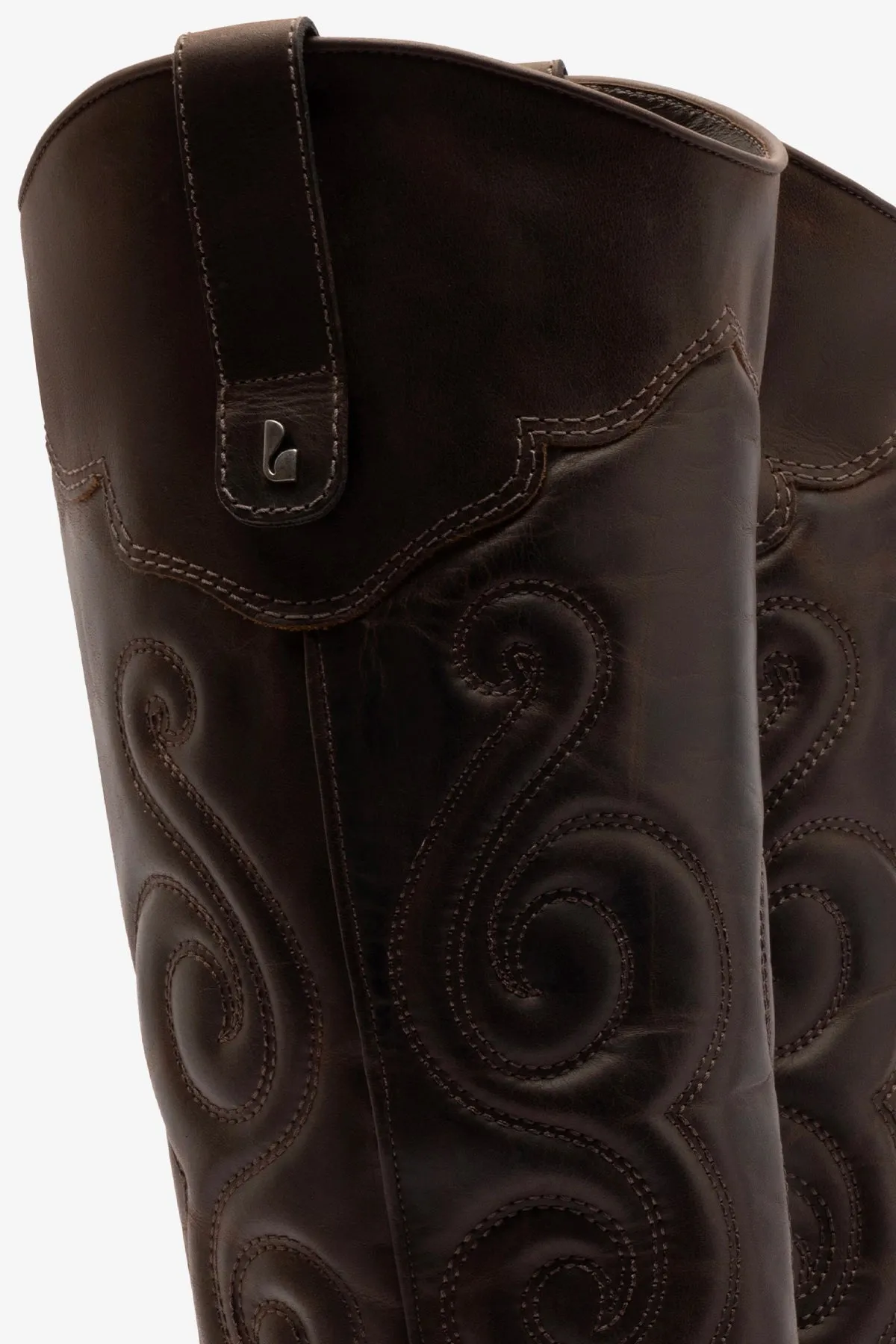 Paloma Boot In Brown Shadow Leather