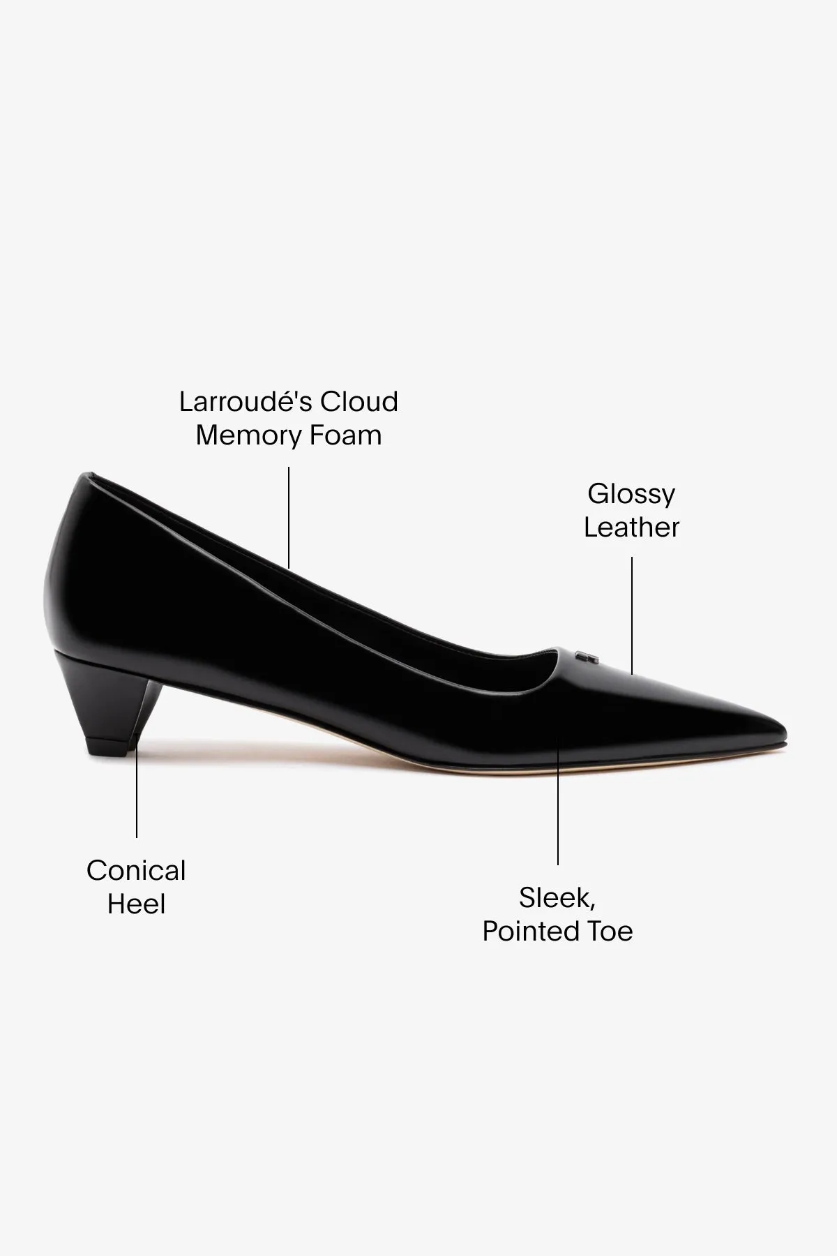 Ruth Pump In Black Box Leather