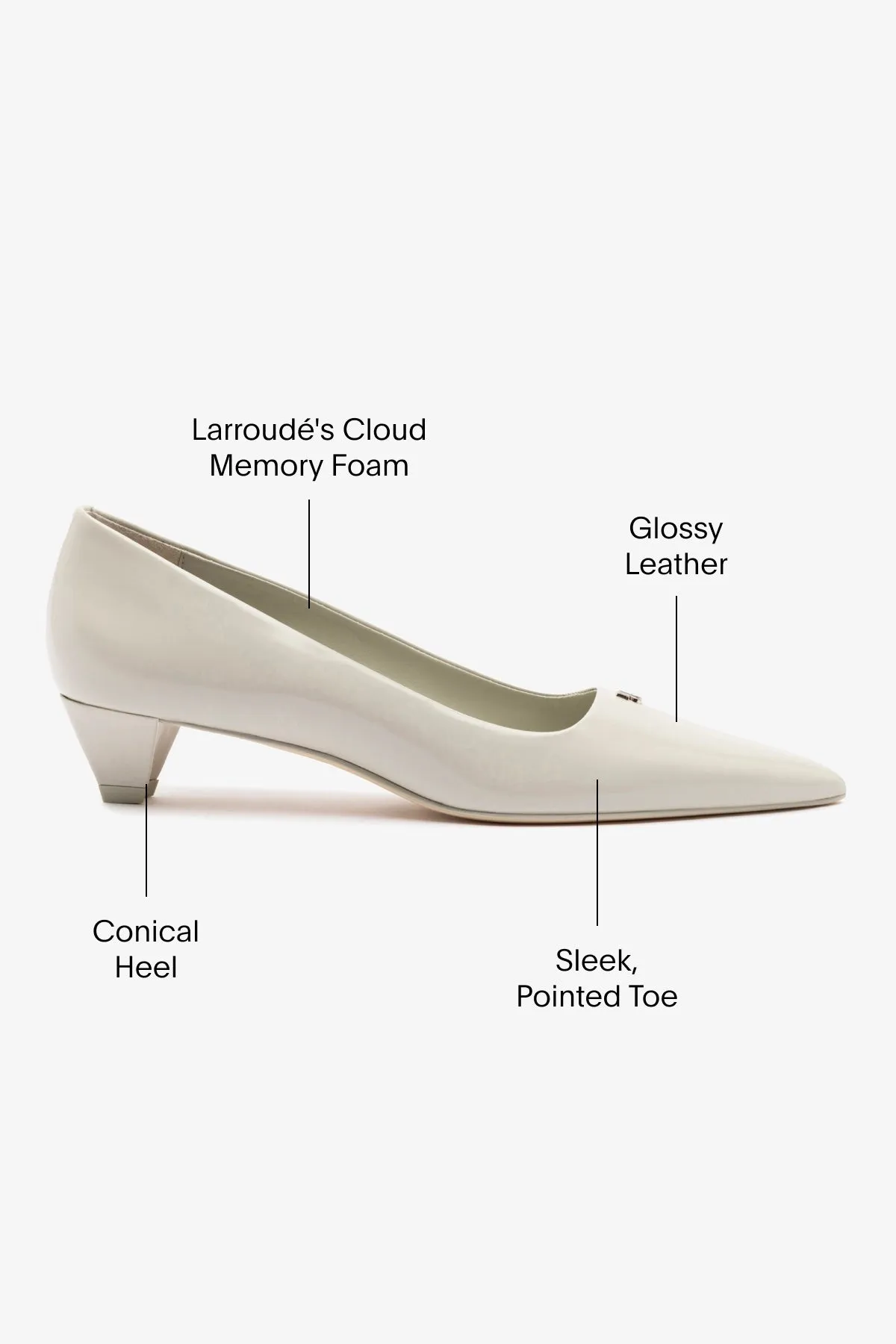 Ruth Pump In Gray Box Leather