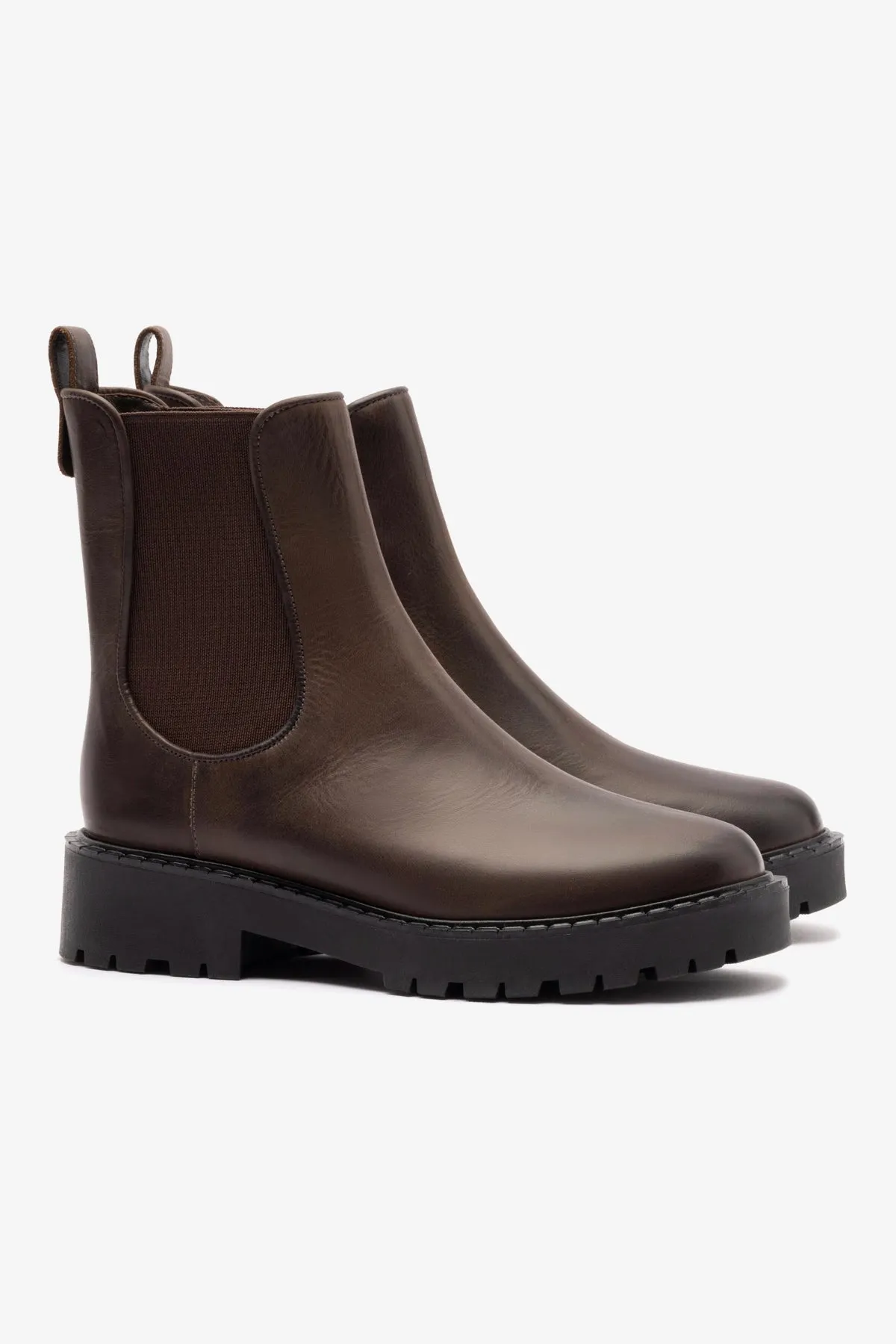 Sancha Boot In Brown Shadow Leather