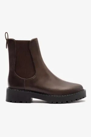 Sancha Boot In Brown Shadow Leather