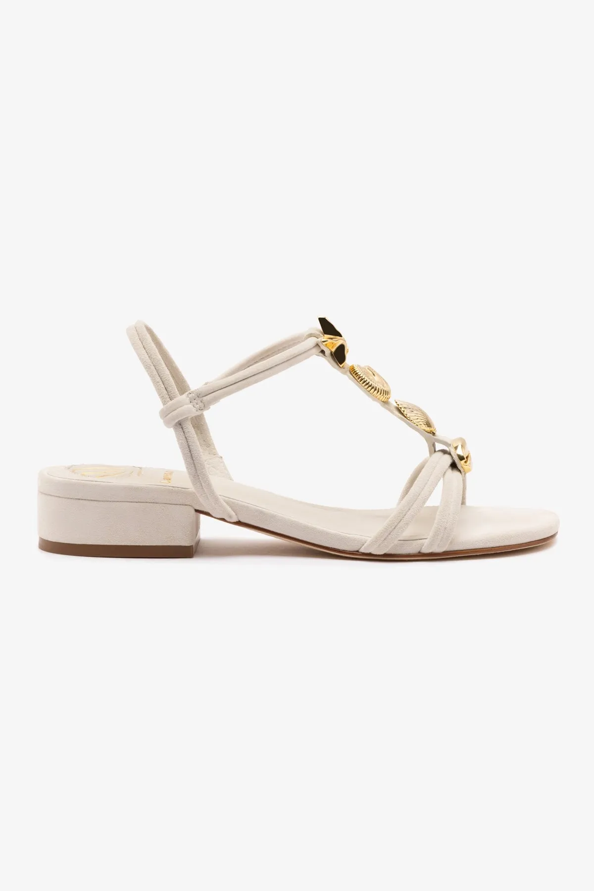 Shelly Flat Sandal In Mushroom Grey Suede