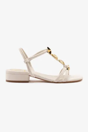 Shelly Flat Sandal In Mushroom Grey Suede