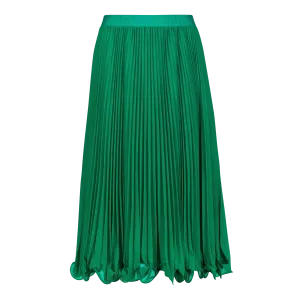 SIERRA EMERALD PLEATED MIDI SKIRT
