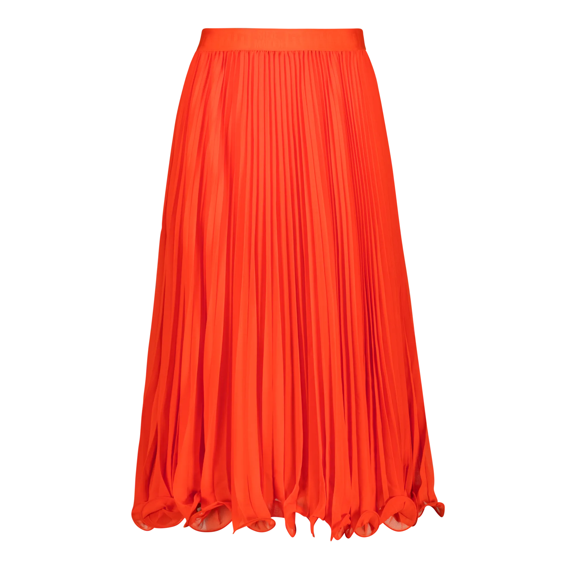 SIERRA TANGERINE PLEATED MIDI SKIRT