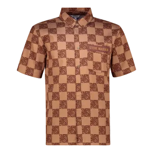 SILAS CAMEL CHECKER BLOCK SHIRT