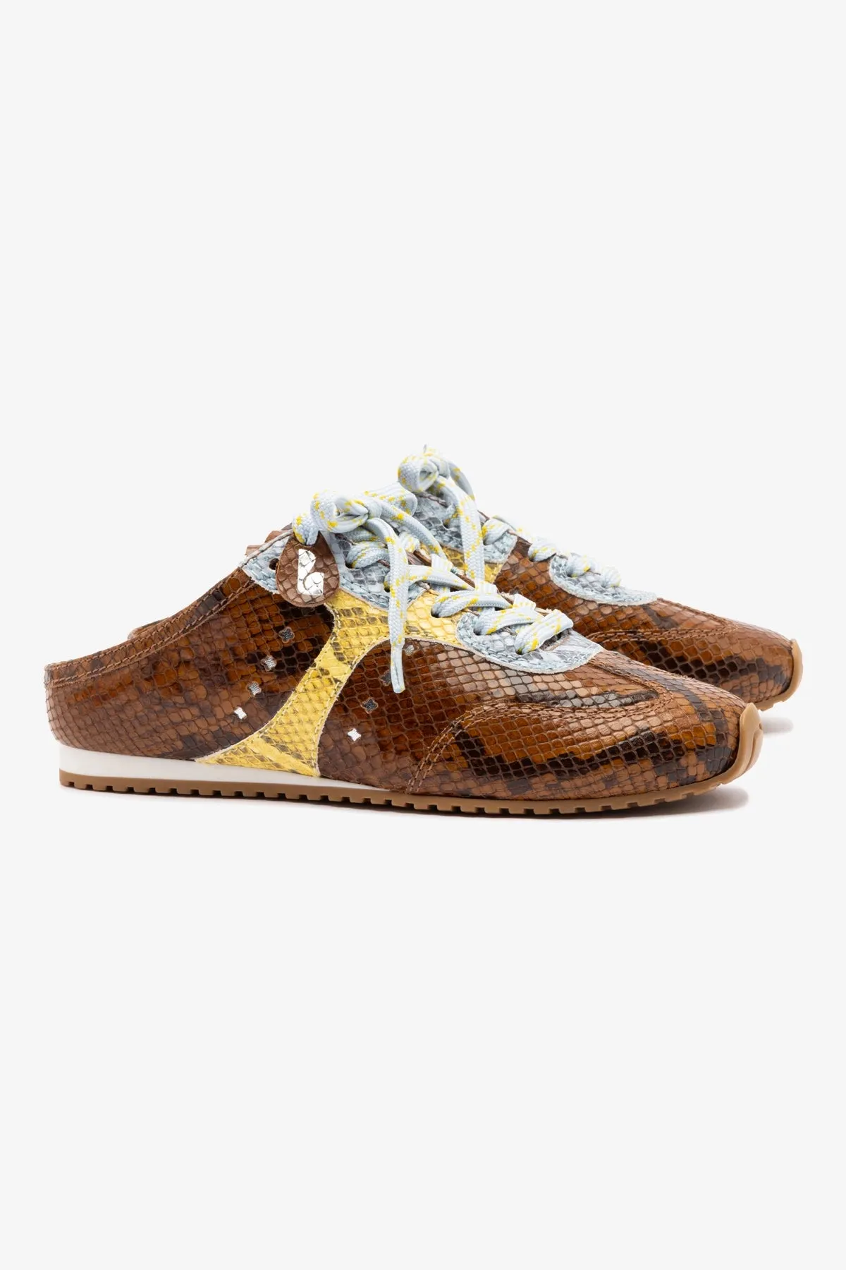 Stella Mule In Python Printed Leather