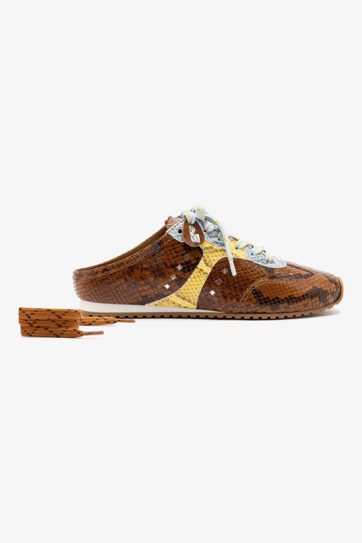 Stella Mule In Python Printed Leather